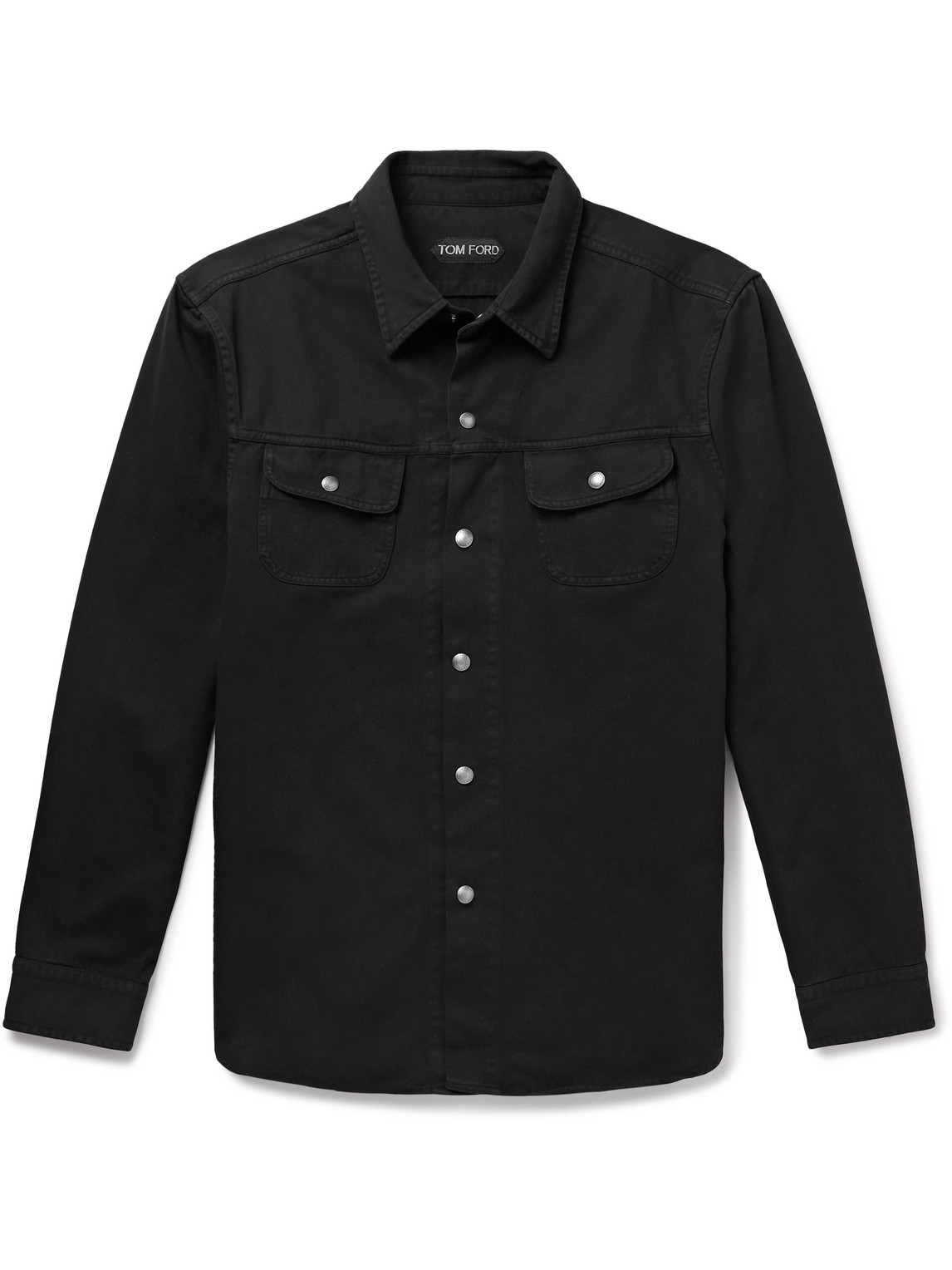 Tom Ford Cotton-twill Overshirt In Black