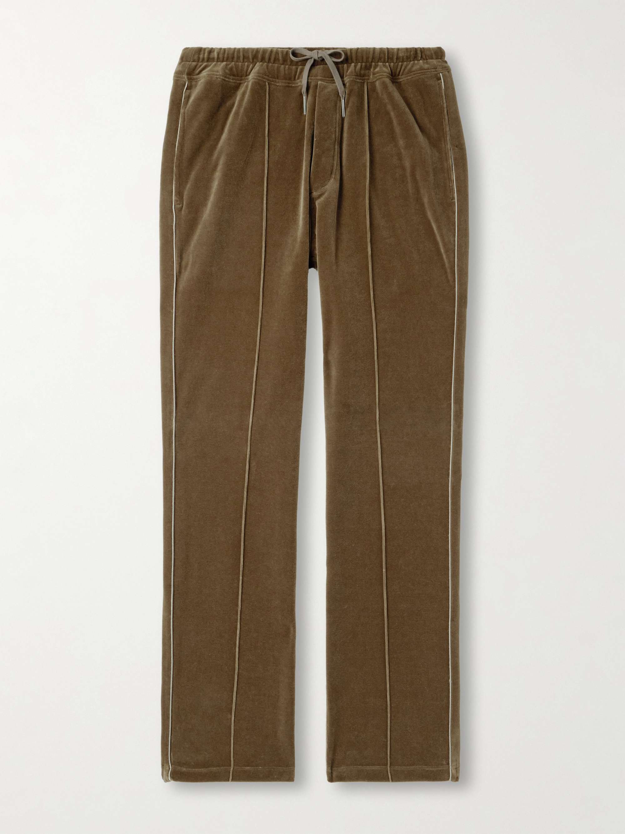 TOM FORD Straight-Leg Cotton-Blend Velour Track Pants for
