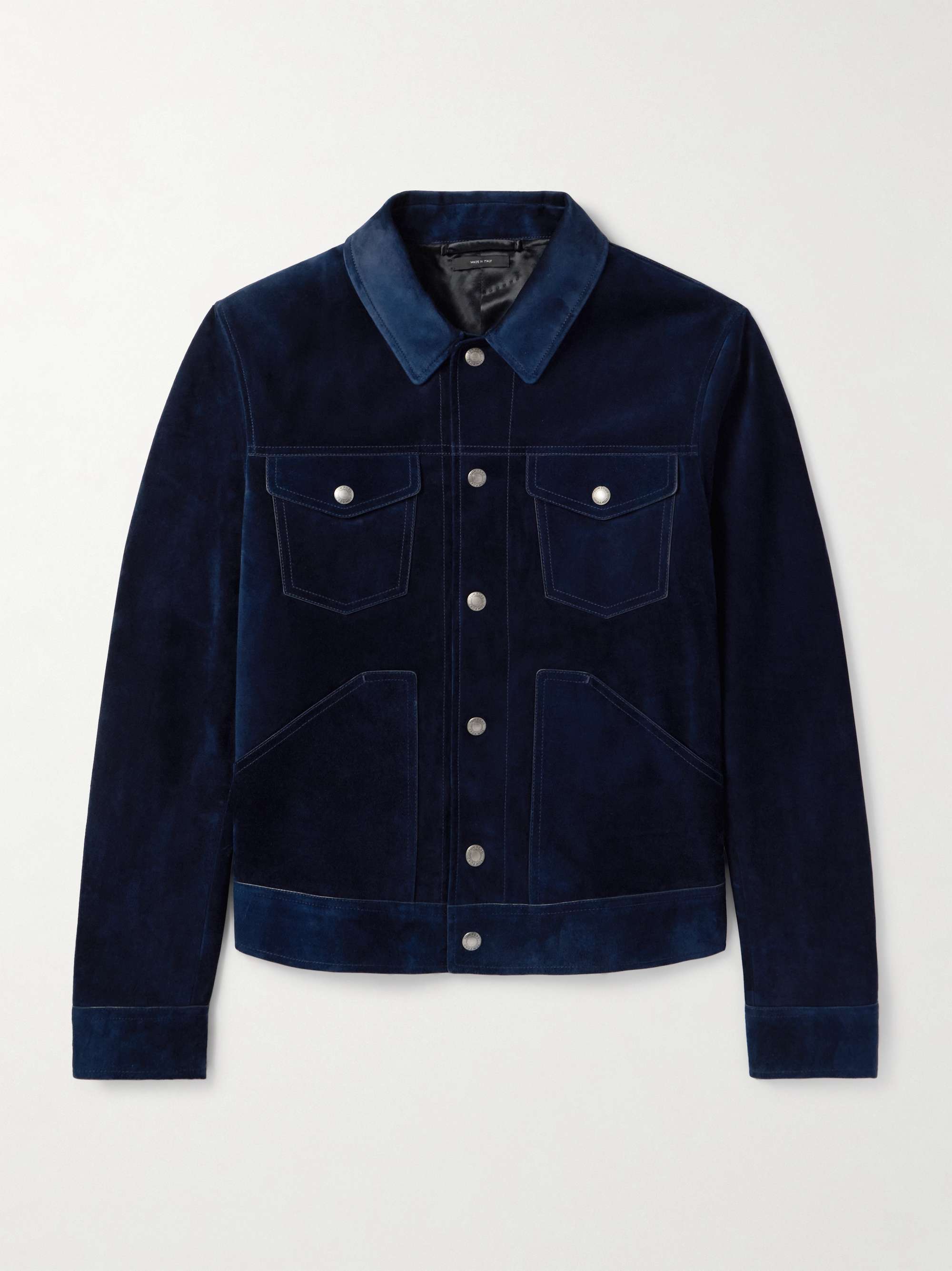 TOM FORD Leather-Trimmed Suede Bomber Jacket for Men | MR PORTER
