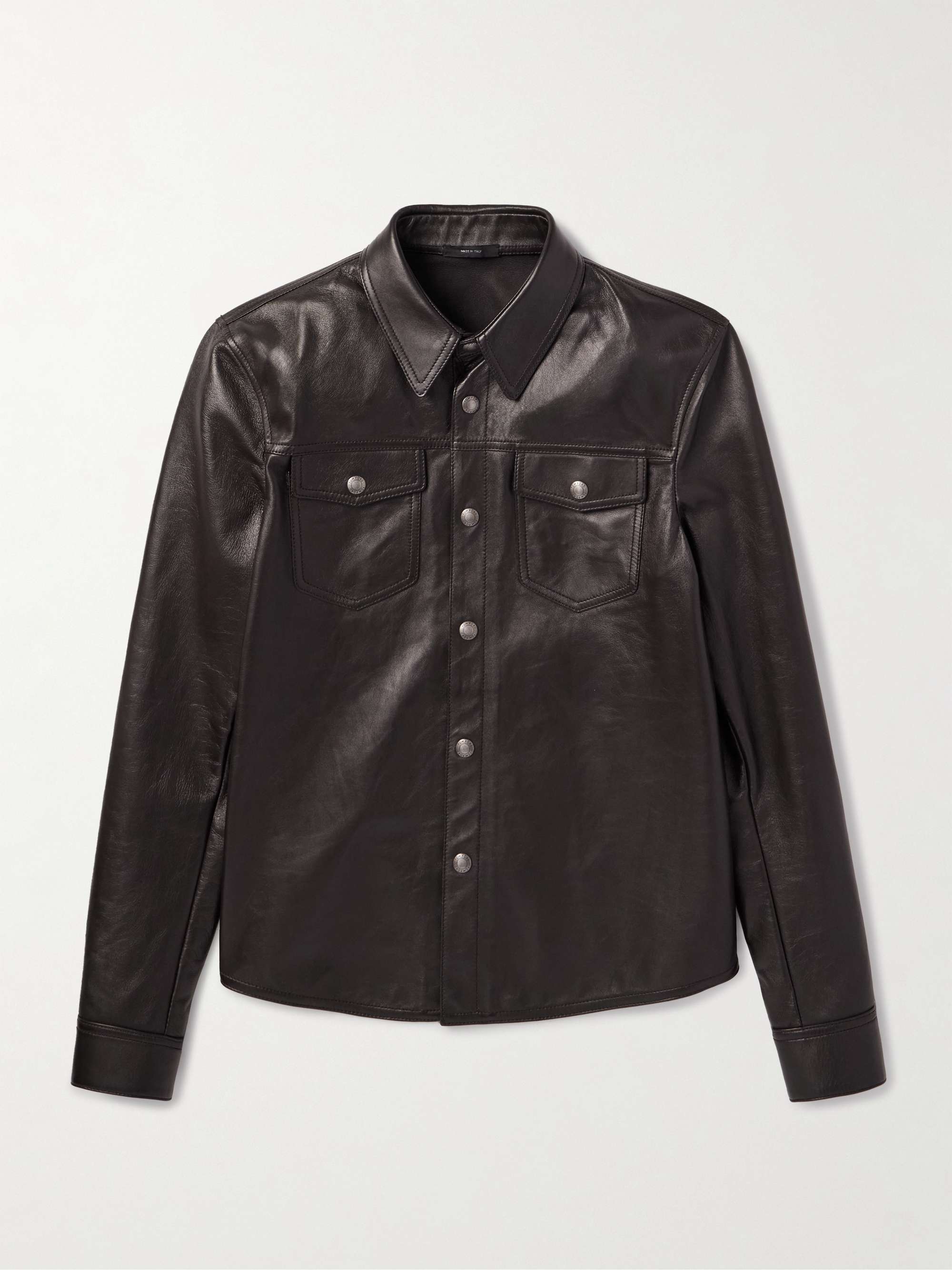 若者に人気のブランド TOM FORD Slim-Fit Leather Shirt Jacket for Men | MR PORTER ジャケット・アウター