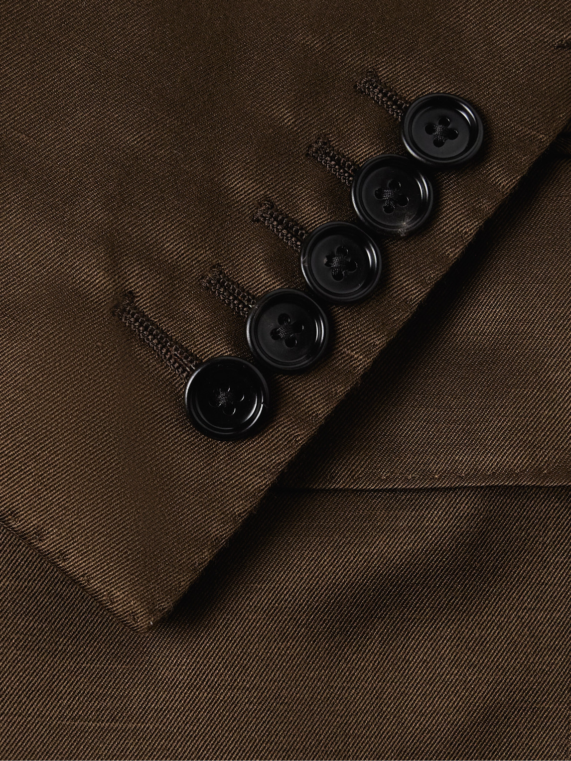 Tom Ford Dyllan Silk-blend Twill Suit Jacket In Brown