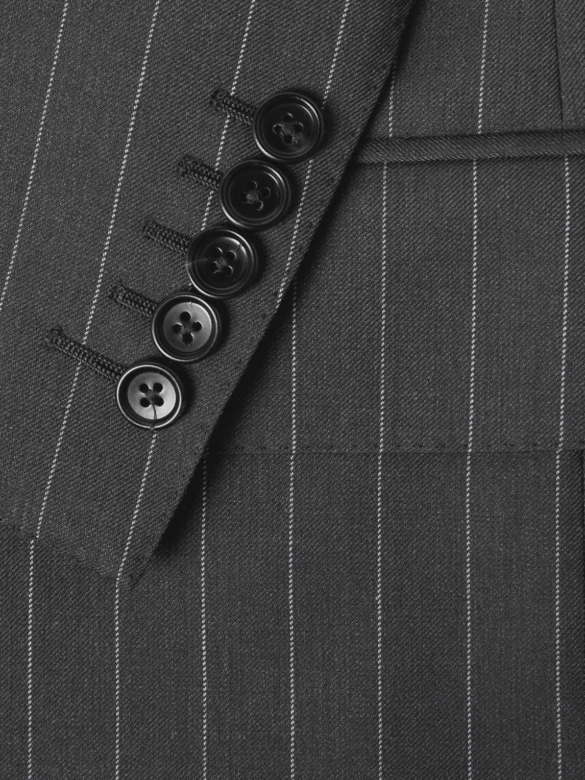 Tom Ford Slim-fit Pinstriped Wool And Mohair-blend Suit Jacket In Gray