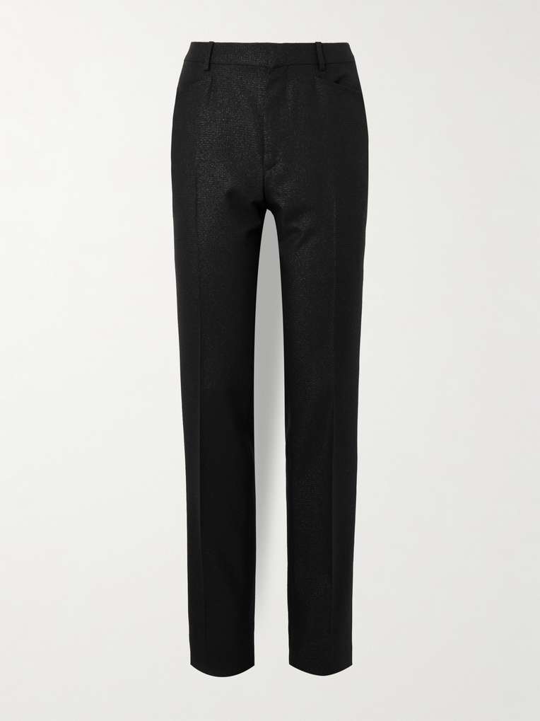 Tom Ford — Straight-Leg Prince of Wales Checked Wool-Blend Suit Trousers