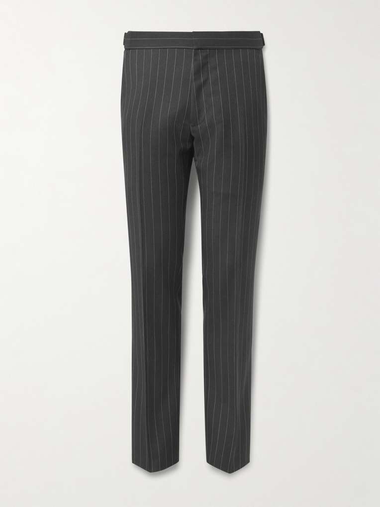 Tom Ford — Tapered Pinstriped Wool and Mohair-Blend Twill Suit Trousers