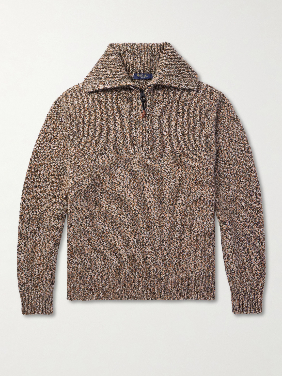 Loro Piana Cashmere Half-Zip Rollneck Sweater - Men