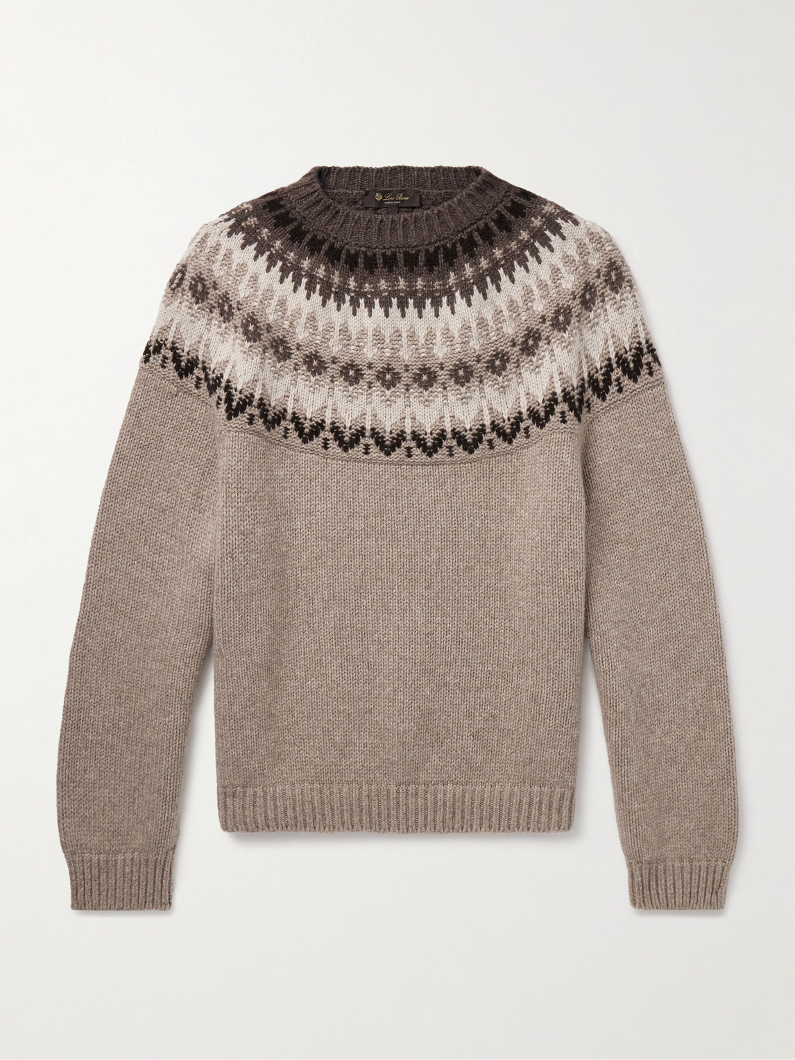 Loro Piana Alpe Pile Fair Isle Cashmere Sweater - Men