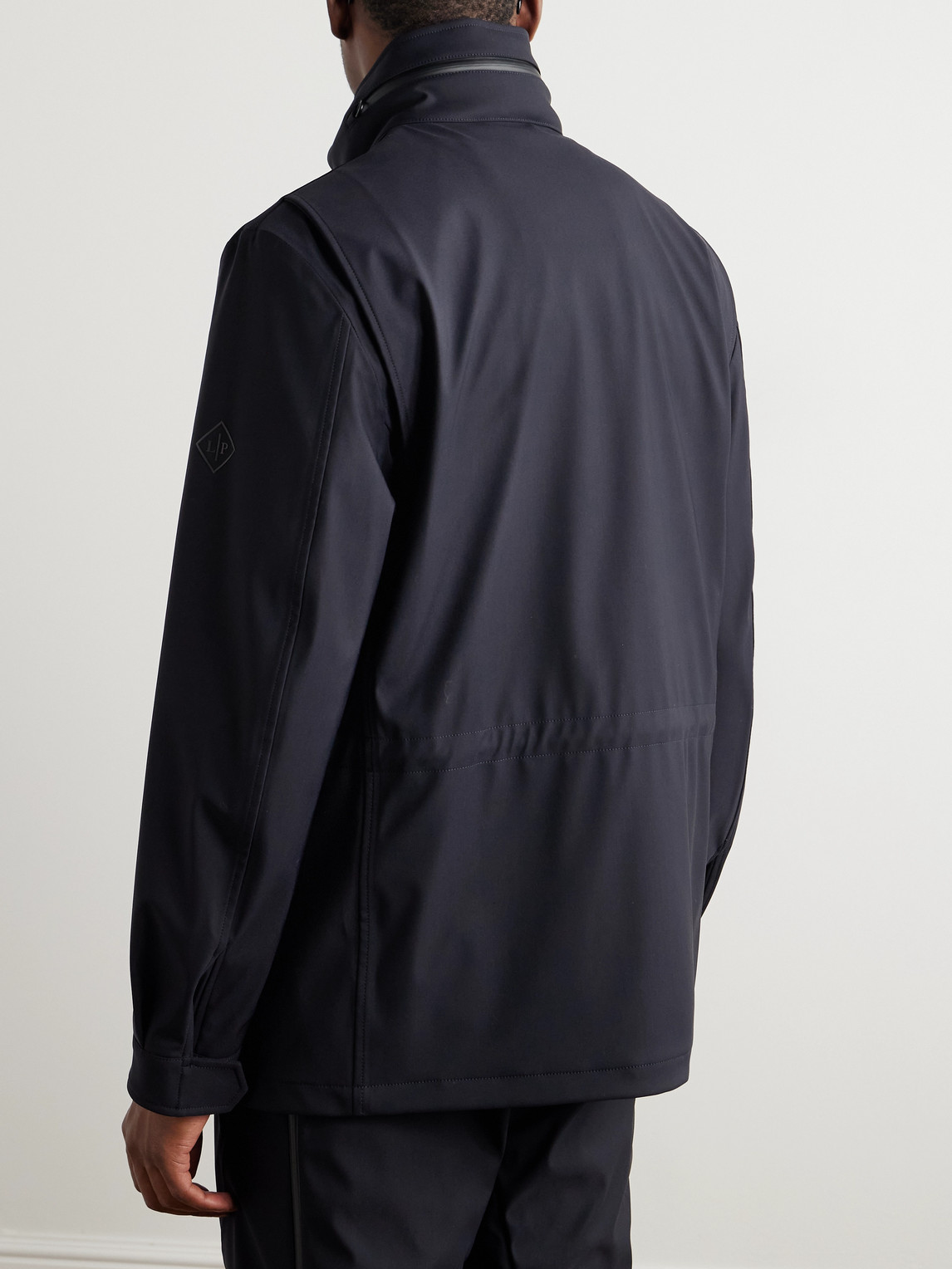  Loro Piana - Traveller Logo-appliquéd Bristol Clima System 3l Wool-blend Hooded Field Jacket - Men - Blue - M 