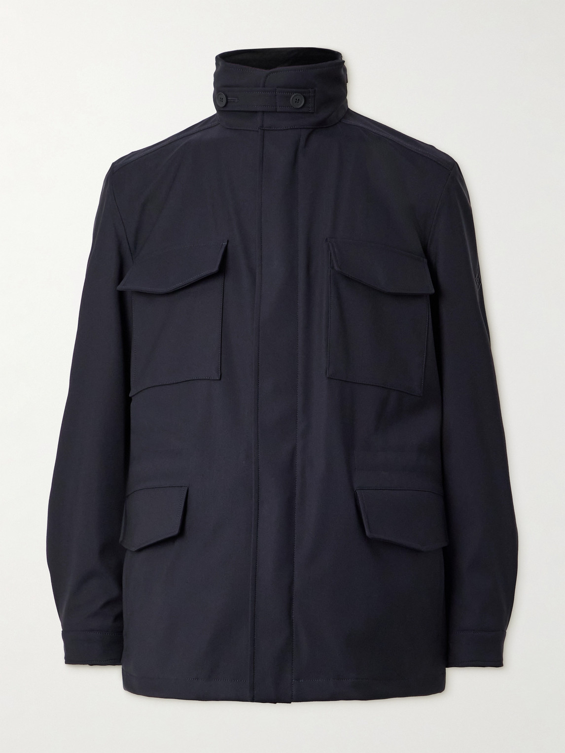 Loro Piana Traveller Logo-Appliquéd Bristol Clima ystem 3L Wool-Blend Hooded Field Jacket - Men