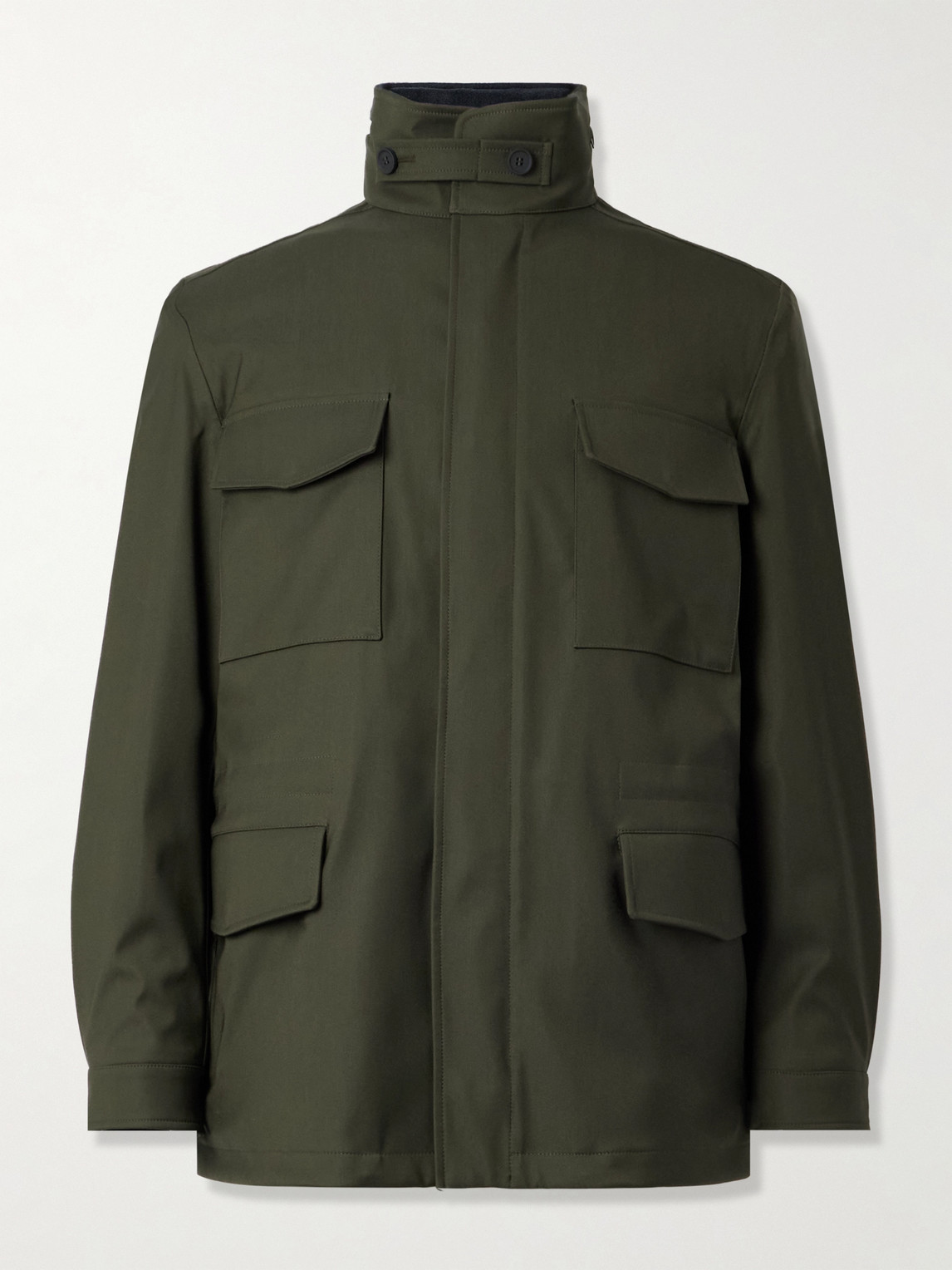 Loro Piana Traveller Logo-Appliquéd Bristol Clima ystem 3L Wool-Blend Hooded Field Jacket - Men