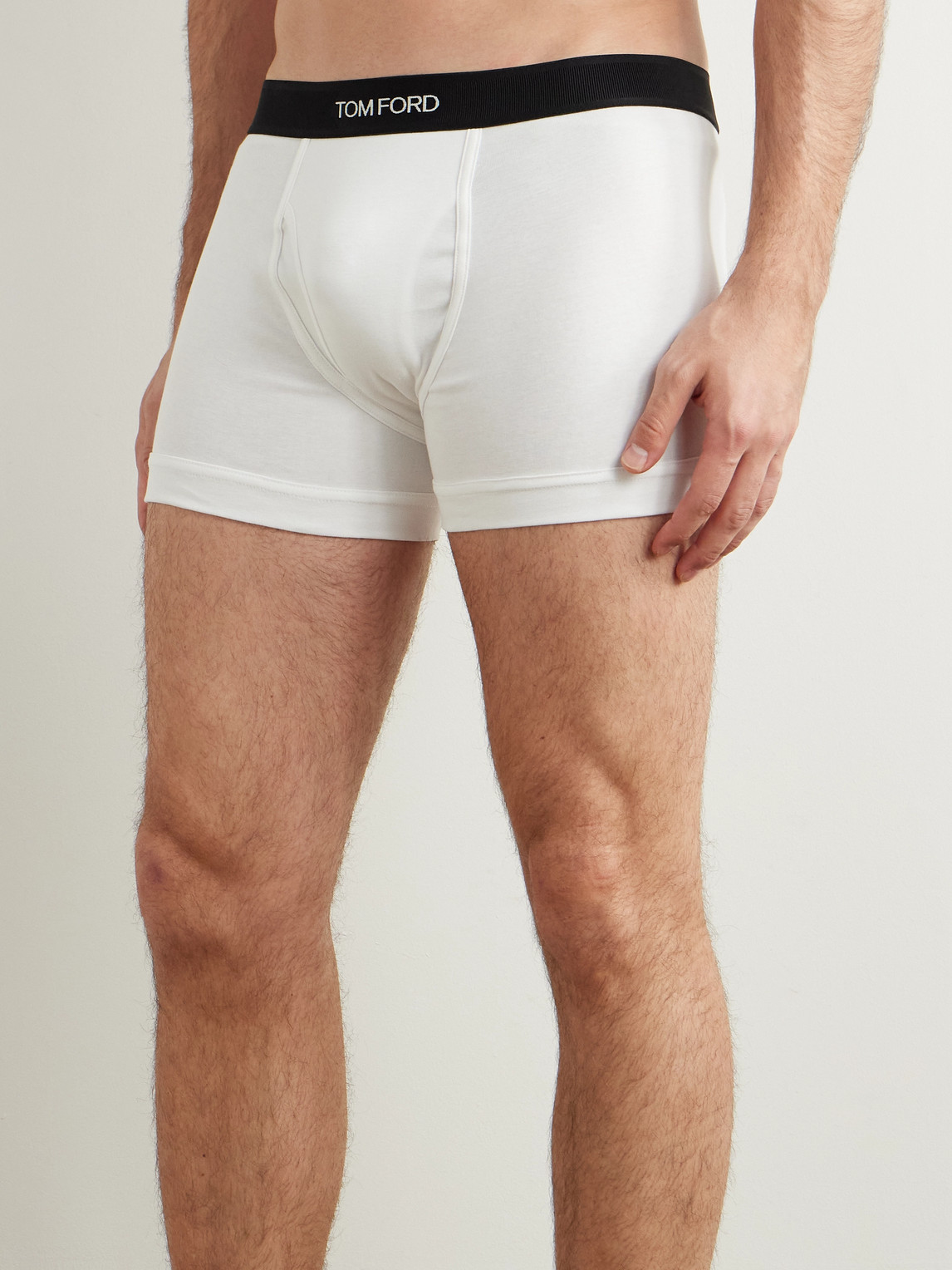 Tom Ford Two-pack Stretch-cotton Jersey Boxer Briefs In White