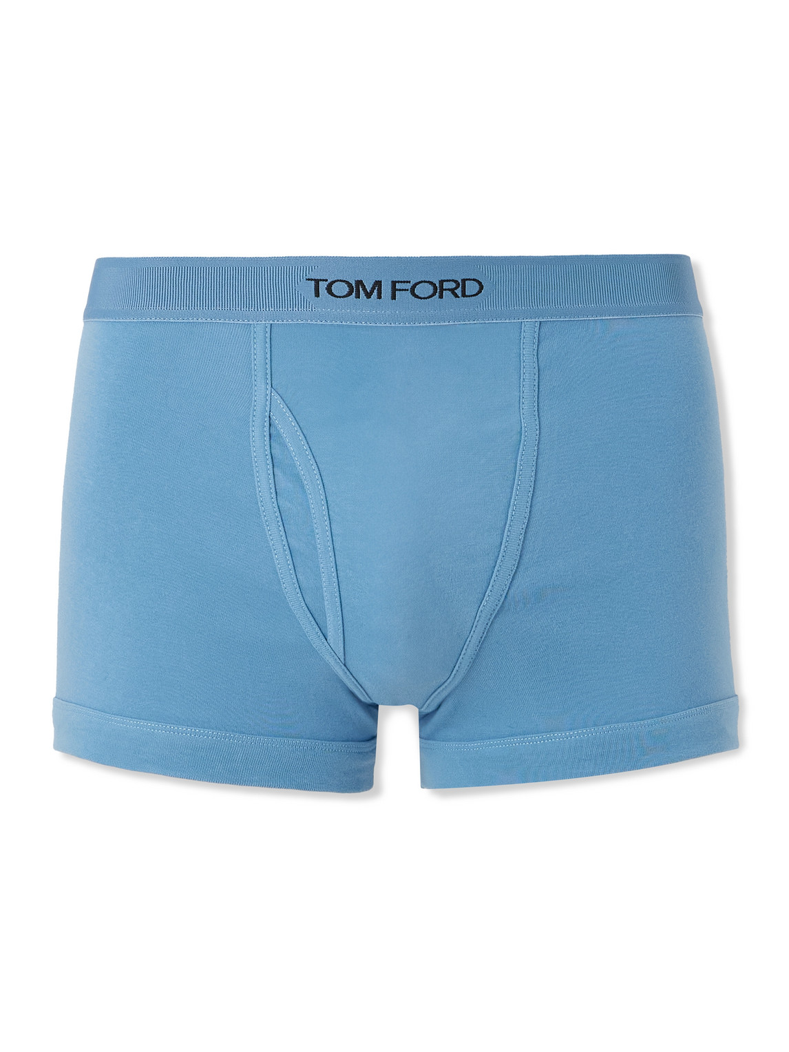 Tom Ford Stretch-cotton Boxer Briefs In Blue