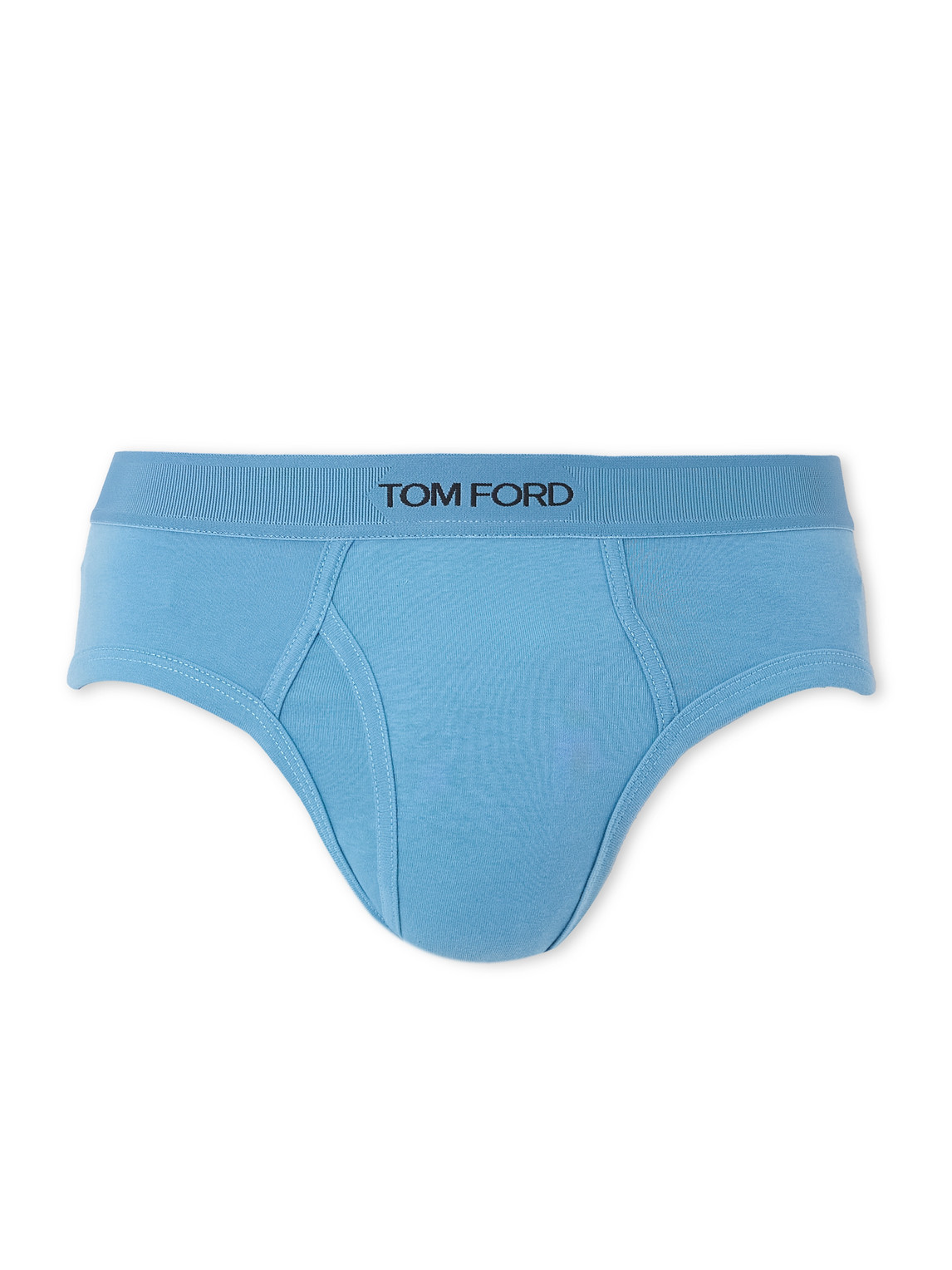 Tom Ford Stretch-cotton Briefs In Blue