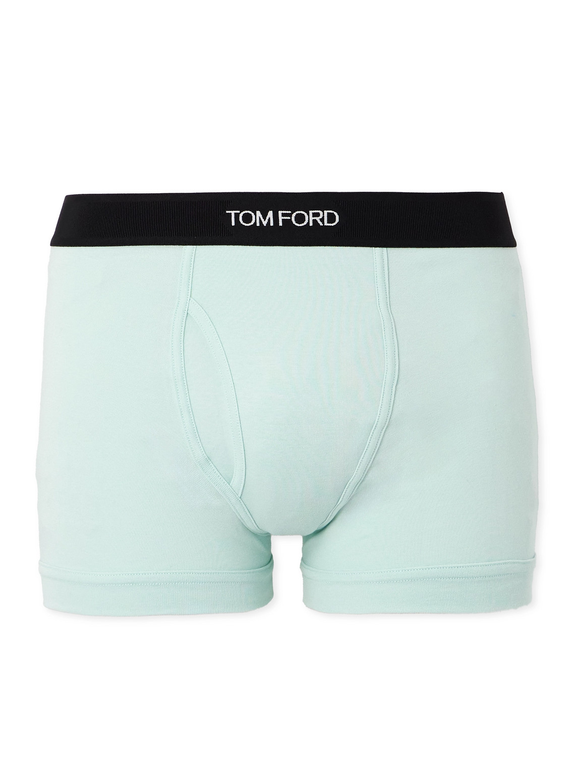 Tom Ford Stretch-cotton Boxer Briefs In Green