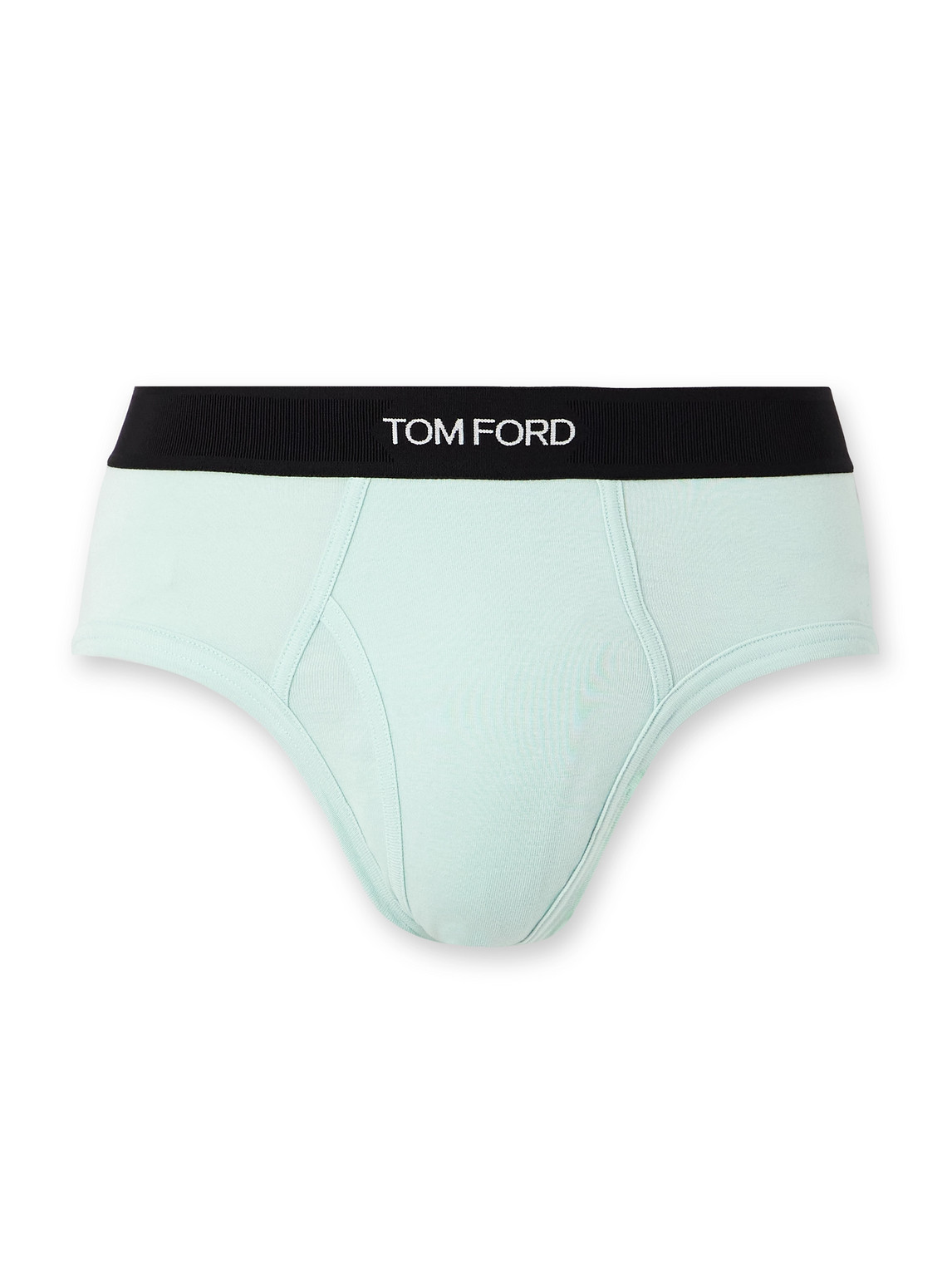Tom Ford Stretch-cotton Briefs In Green