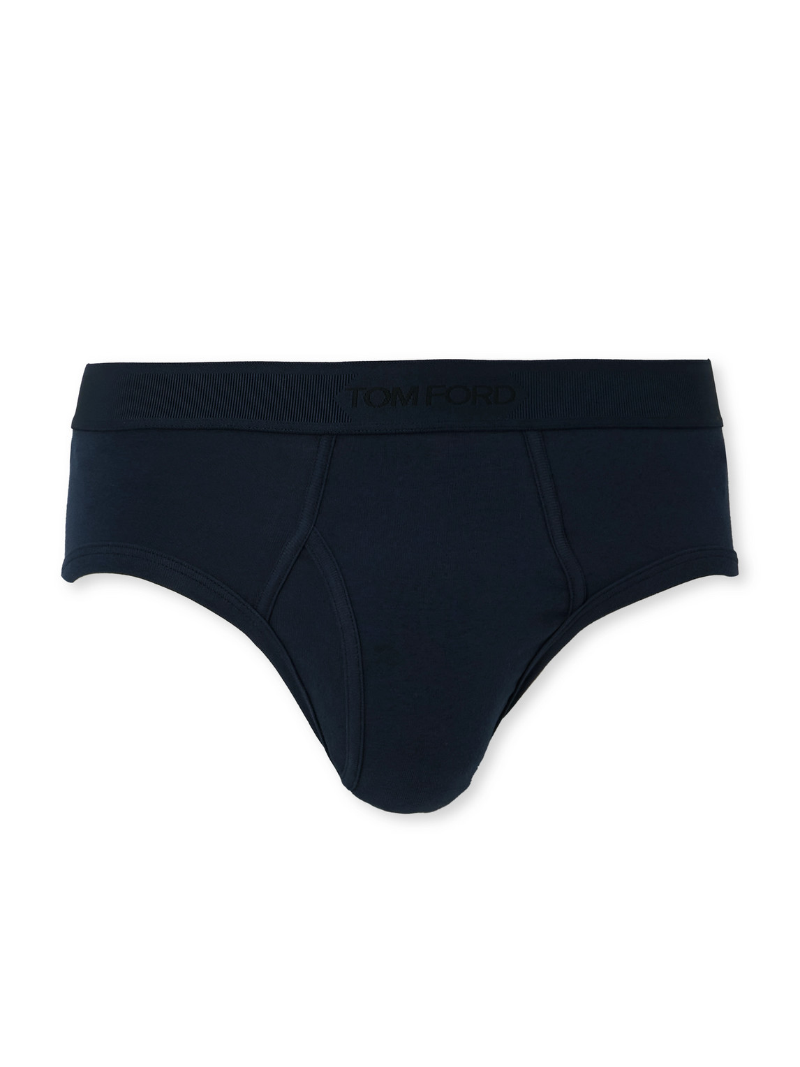 Tom Ford Stretch-cotton Briefs In Blue