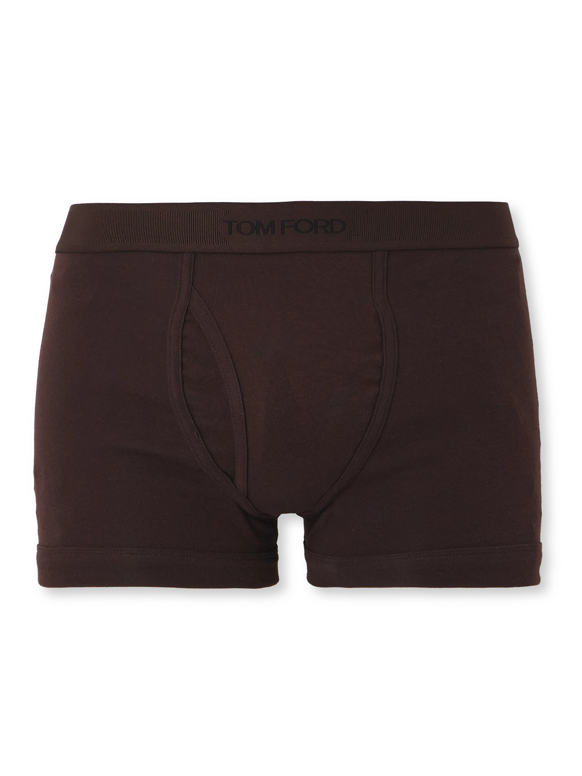 Tom Ford Stretch-cotton Boxer Briefs In Brown