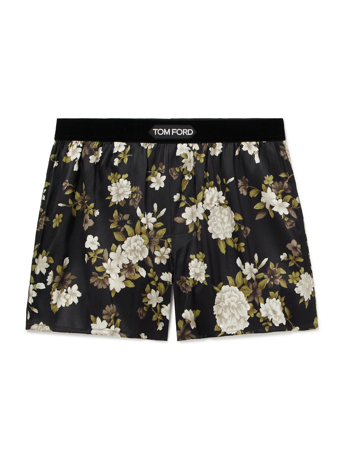 Floral-Print Silk-Blend Boxer Shorts