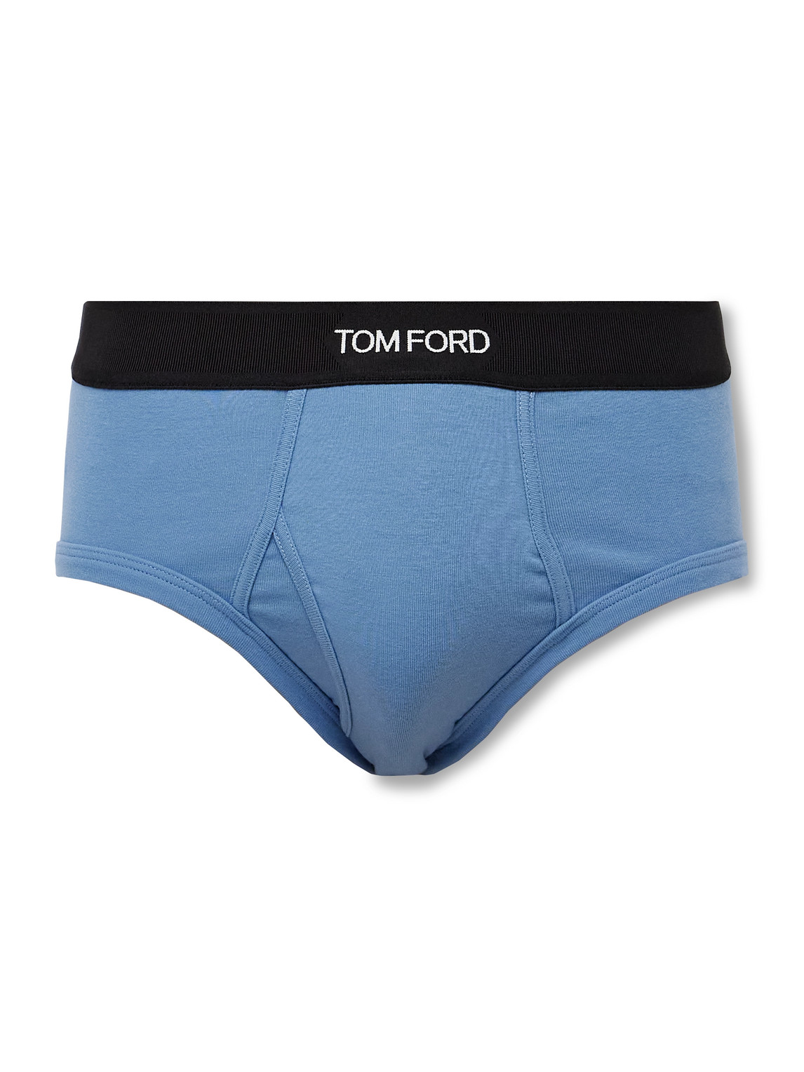 Tom Ford Stretch-cotton Briefs In Blue