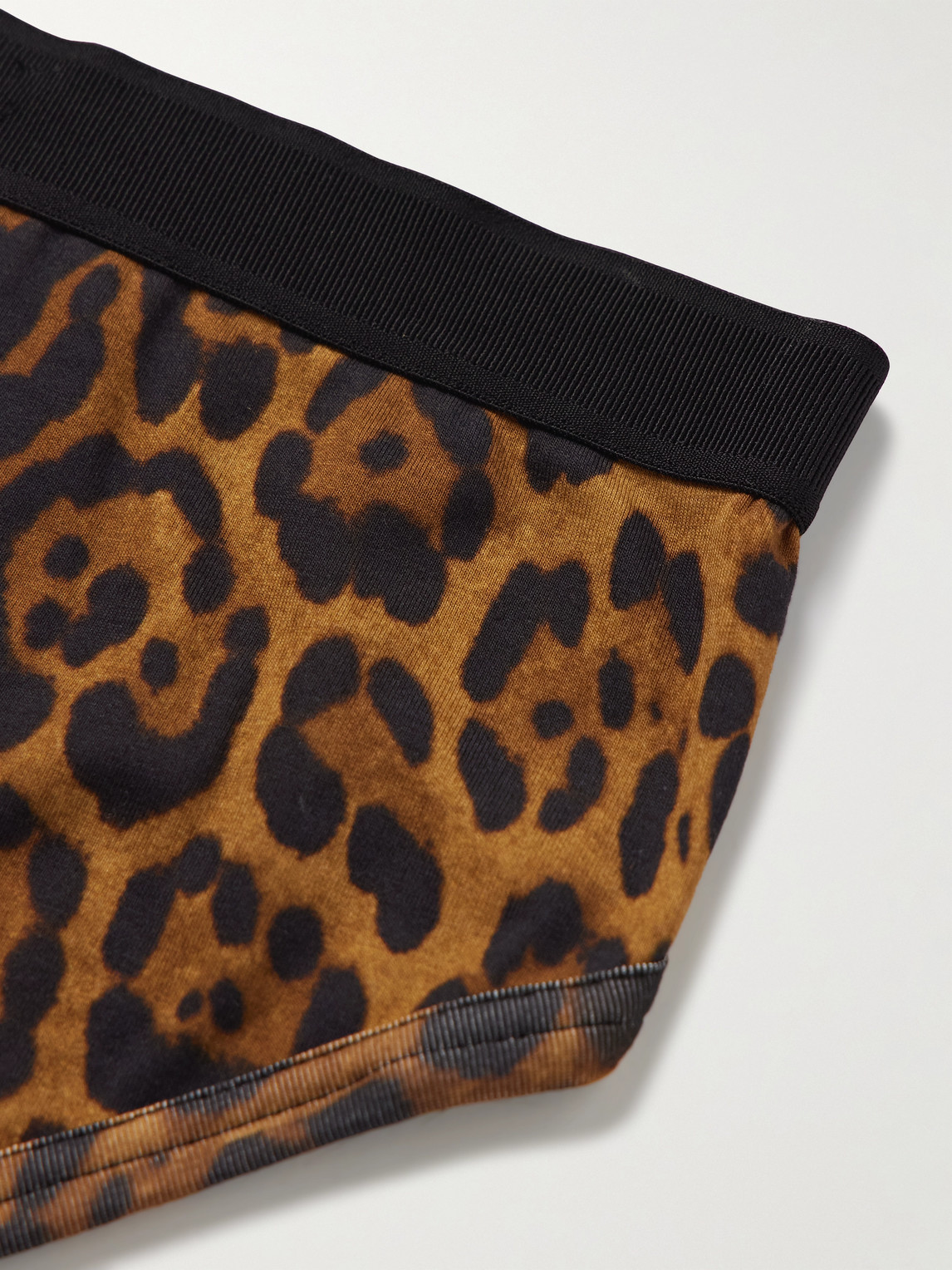 Tom Ford Leopard-print Stretch-cotton Briefs In Animal Print