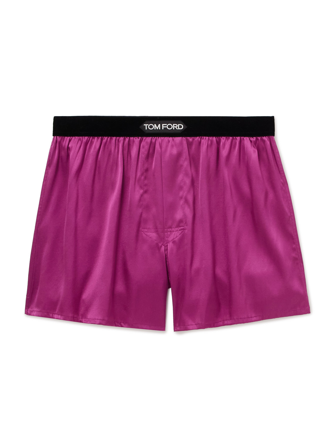 Tom Ford Stretch-silk Satin Boxers In Pink