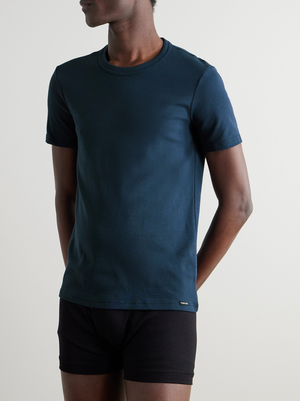 Tシャツ・カットソー Tom Ford Slim-fit stretch cotton-jersey t-shirt TOM FORD - Slim-Fit Stretch-Cotton Jersey T-Shirt - White