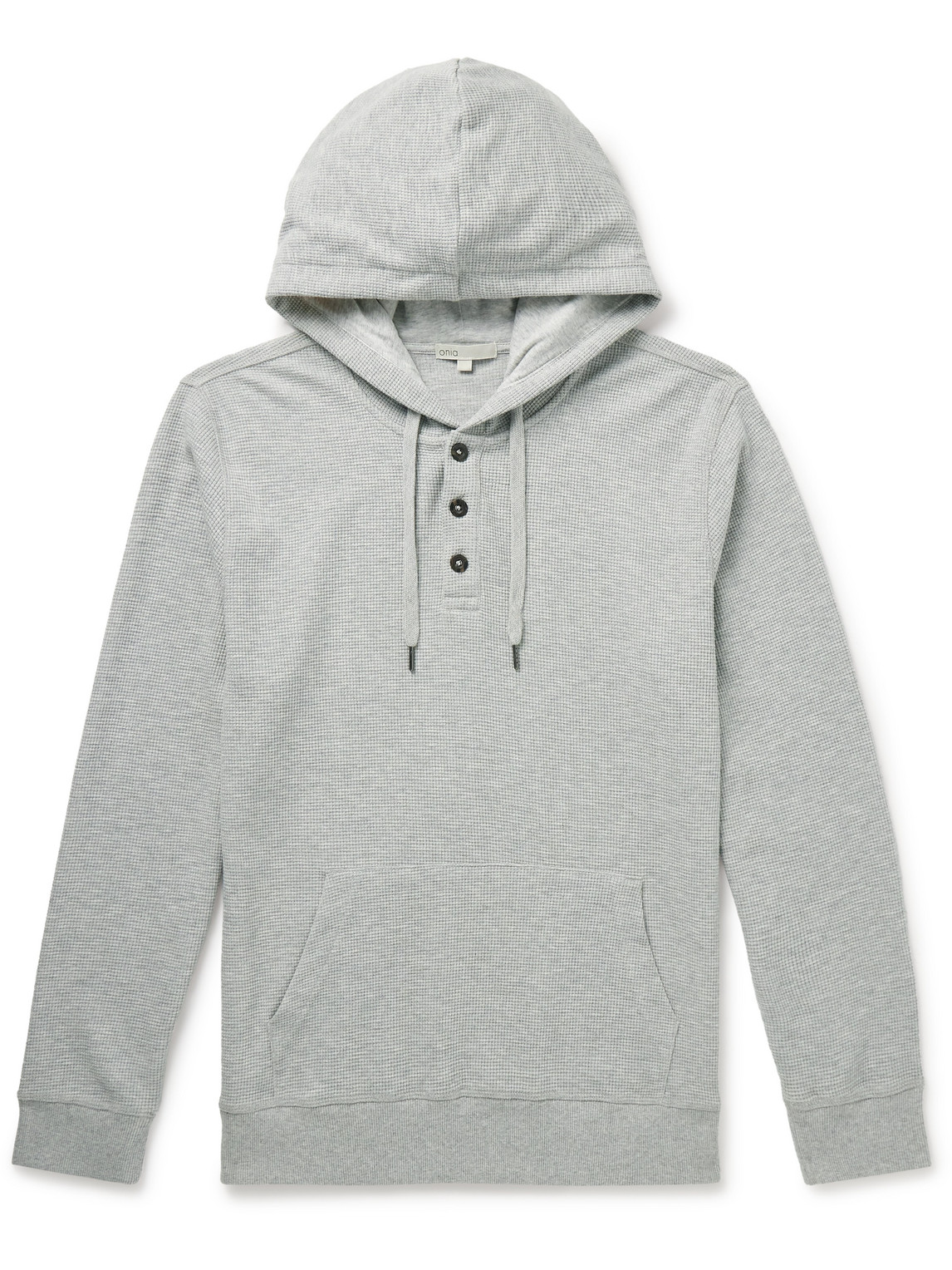Onia – Waffle-Knit Cotton-Blend Hoodie