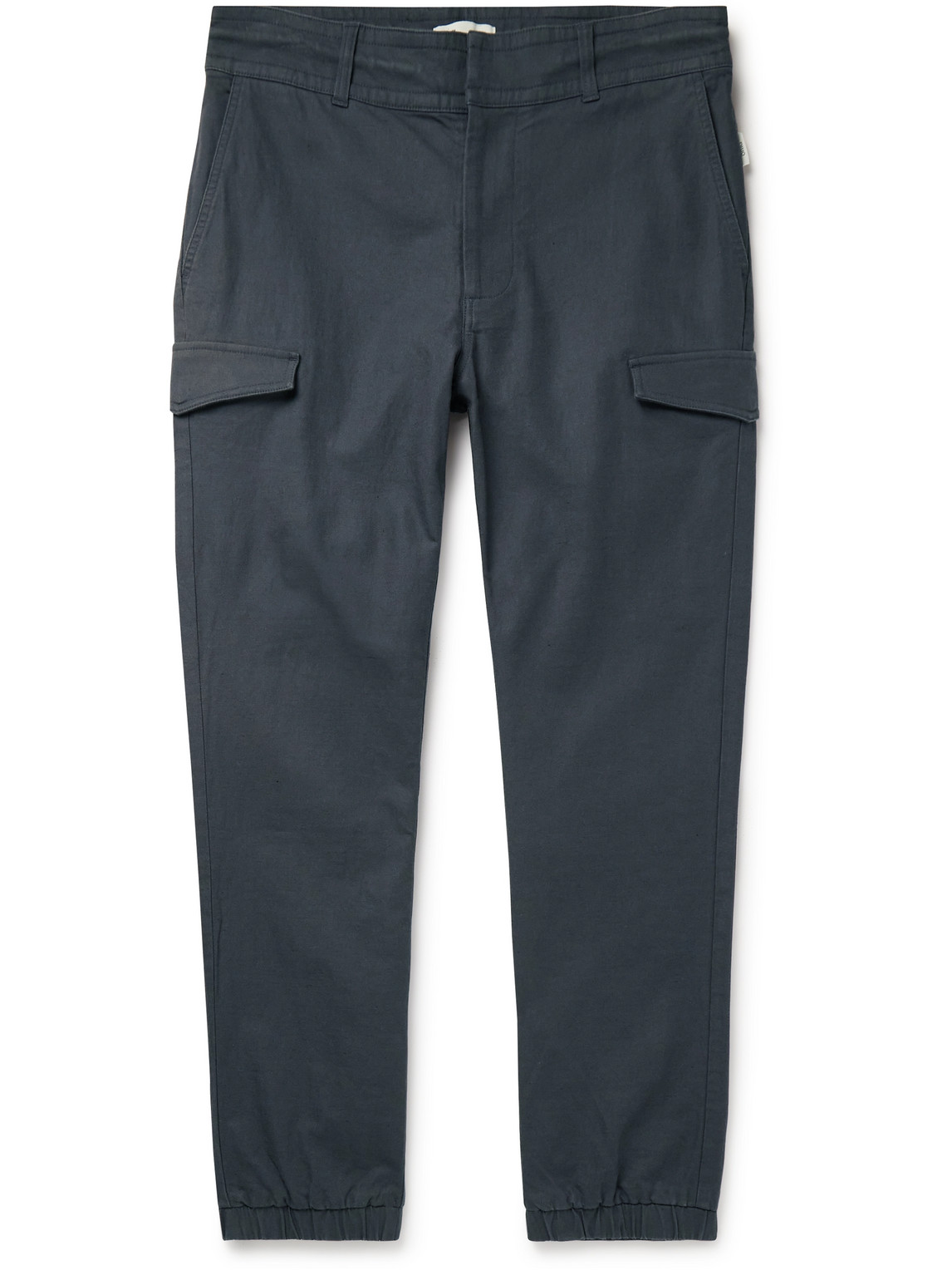 Onia Tapered Cotton-blend Cargo Trousers In Gray