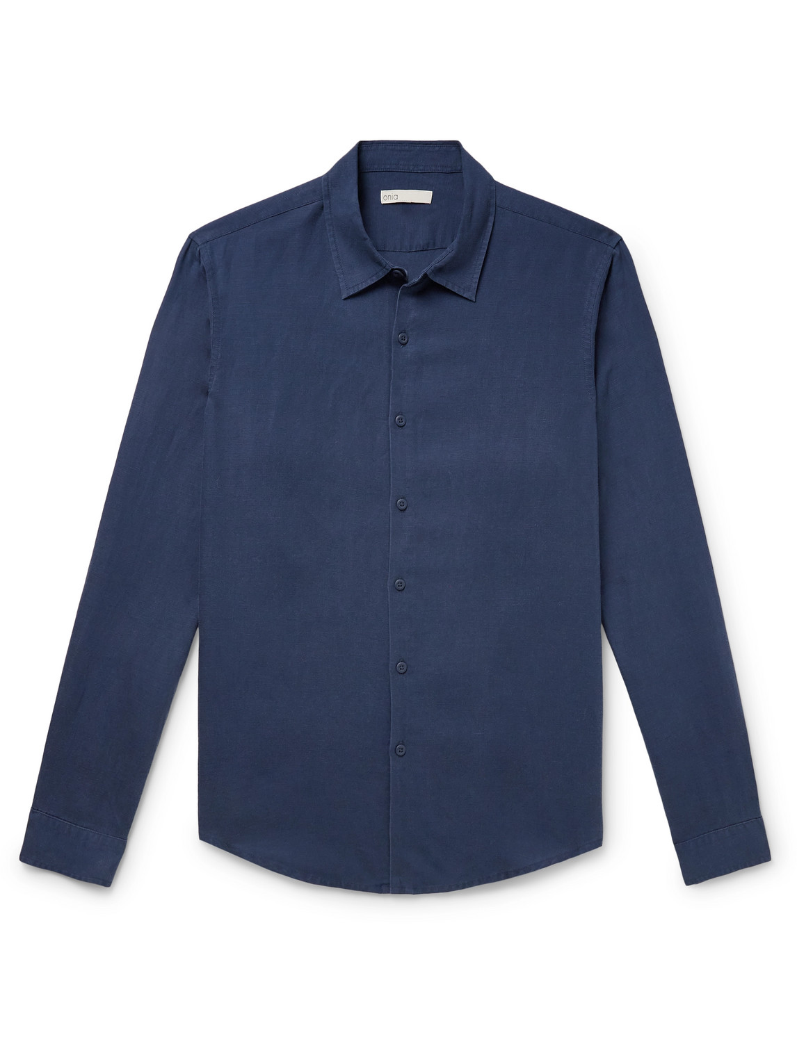 Onia Air Linen And Lyocell-blend Shirt In Blue