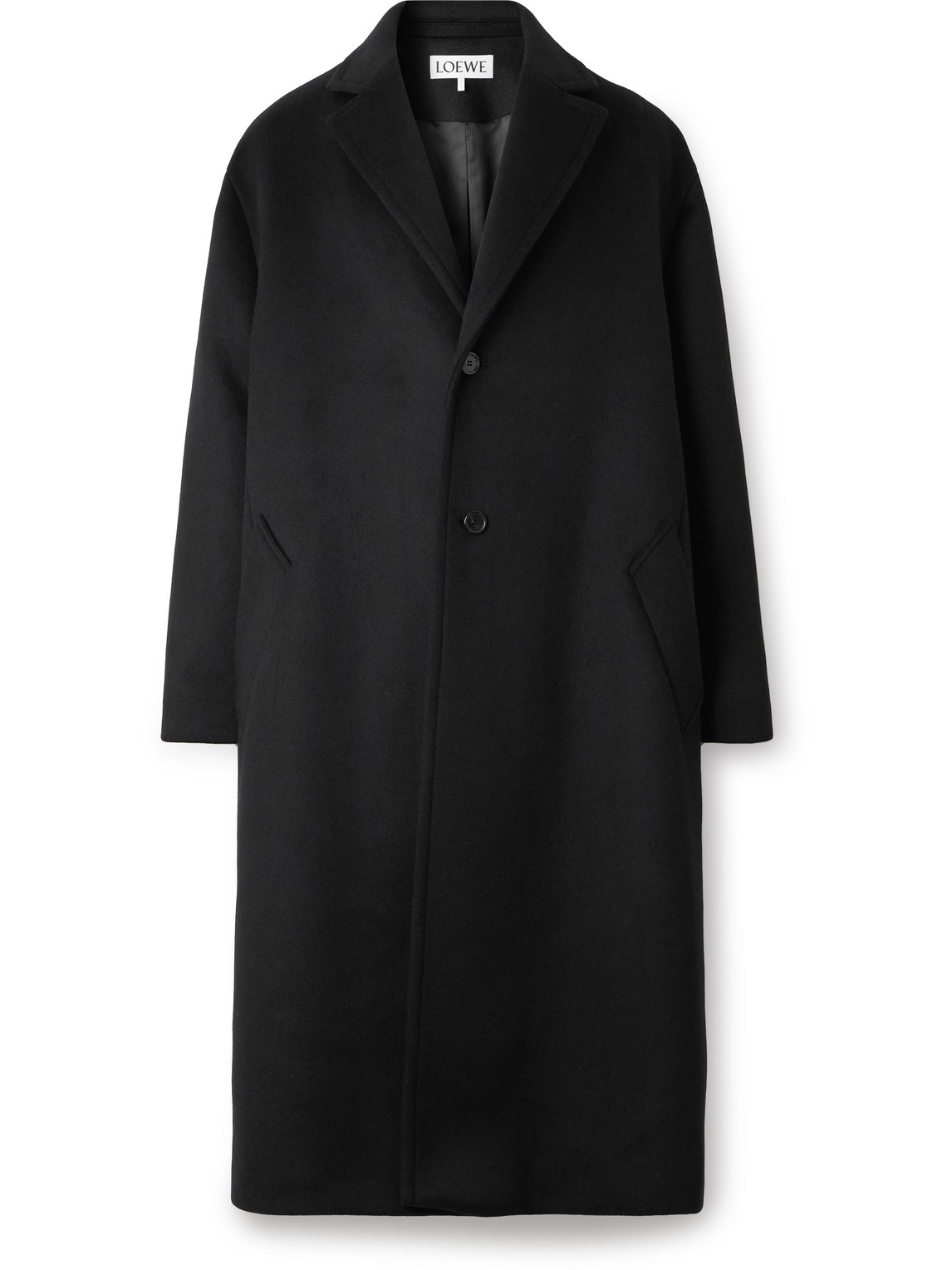 Loewe Wool Coat In Black