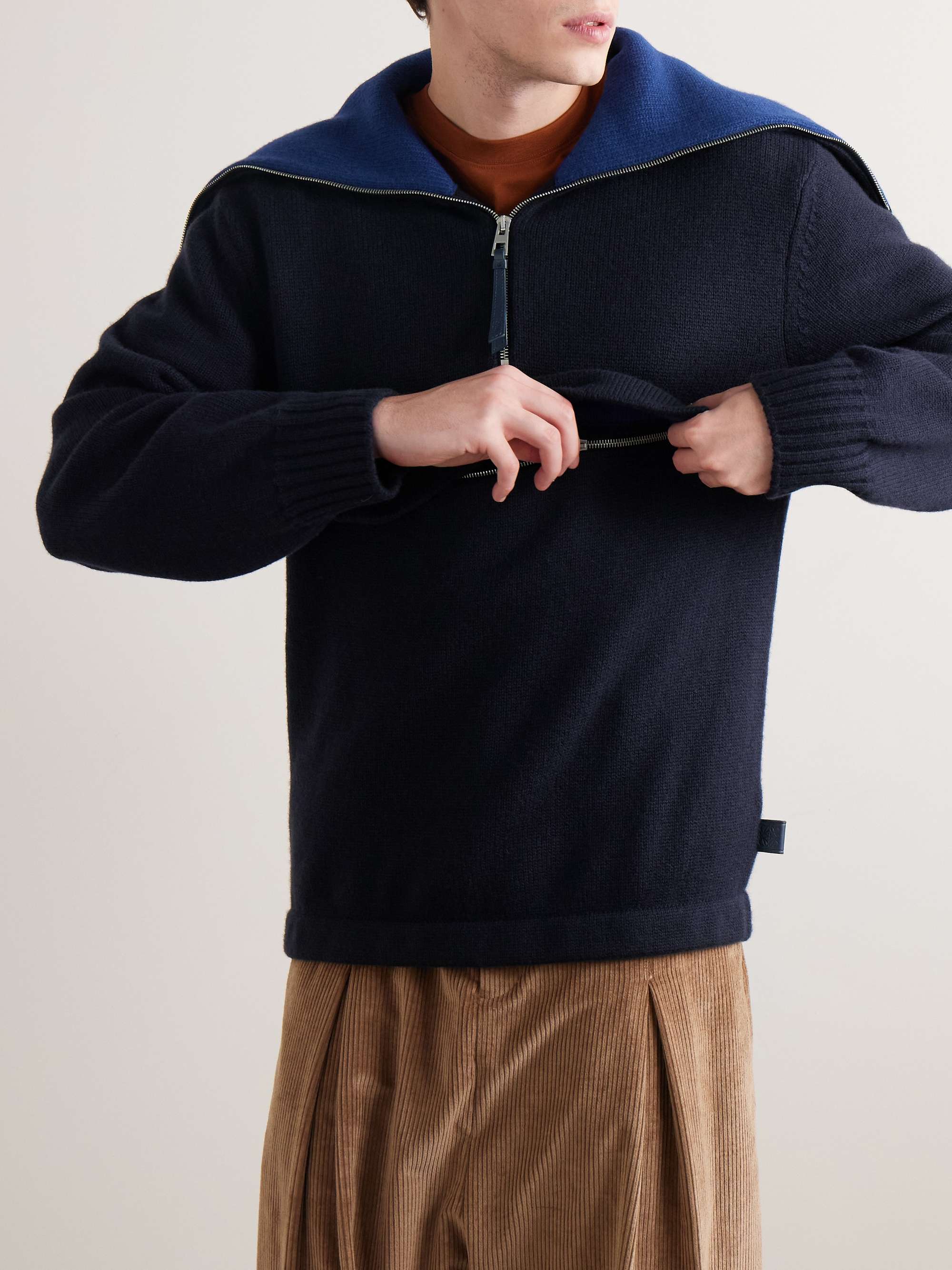 LOEWE Wool Half-Zip Sweater for Men | MR PORTER