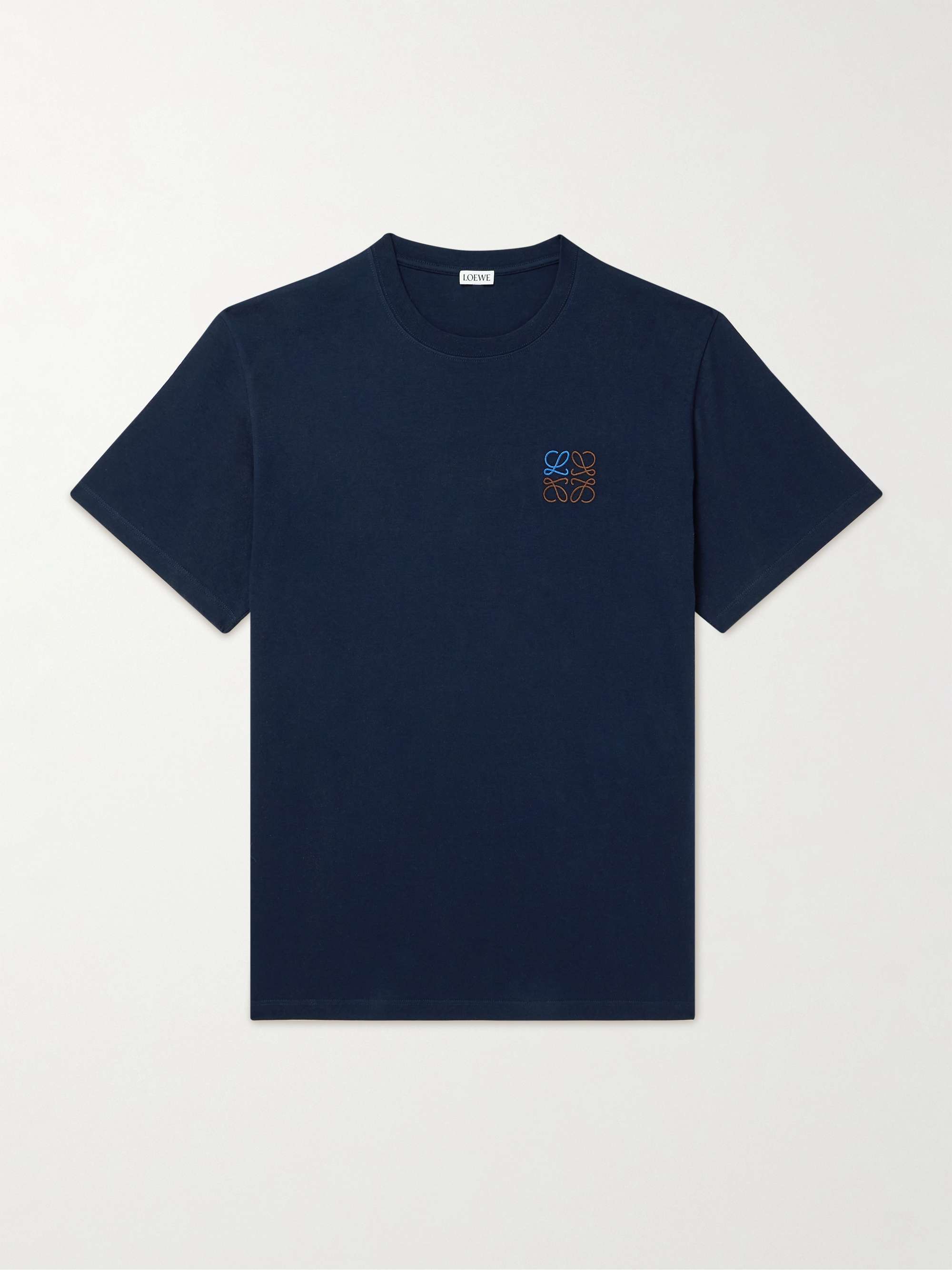 LOEWE Slim-Fit Logo-Embroidered Cotton-Jersey T-Shirt for