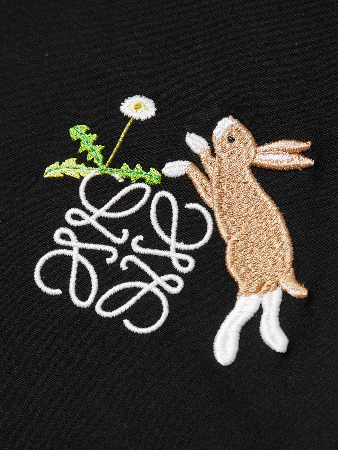LOEWE SUNA FUJITA LOGO-EMBROIDERED COTTON-JERSEY T-SHIRT