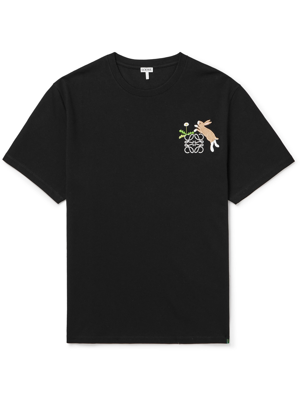 LOEWE SUNA FUJITA LOGO-EMBROIDERED COTTON-JERSEY T-SHIRT