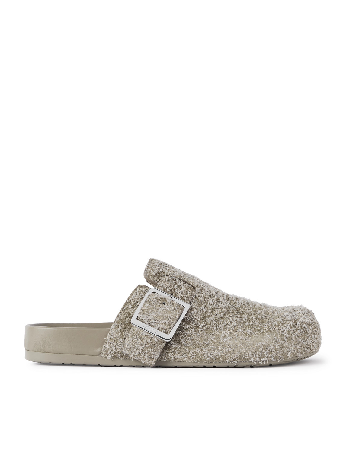 Loewe Brushed-suede Clogs In Green