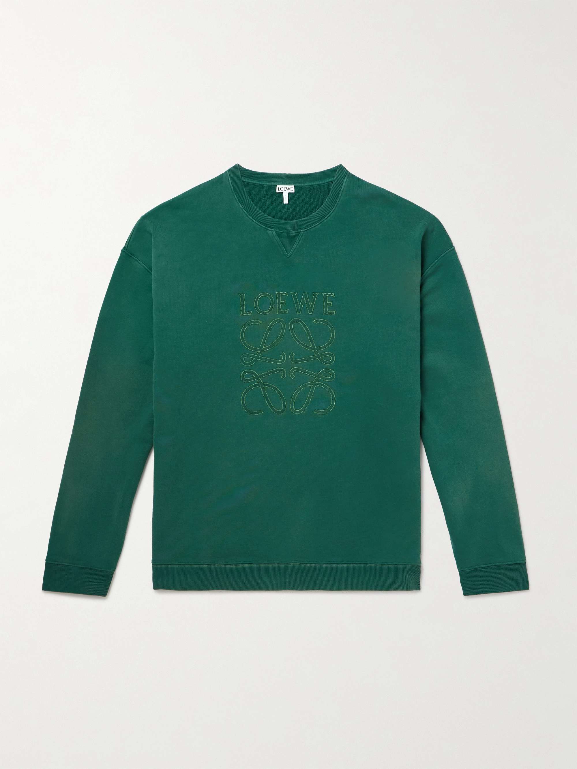 SAINT MXXXXXX Logo-Print Distressed Cotton-Jersey Sweatshirt SAINT MXXXXXX Logo-Print Distressed Cotton-Jersey Sweatshirt