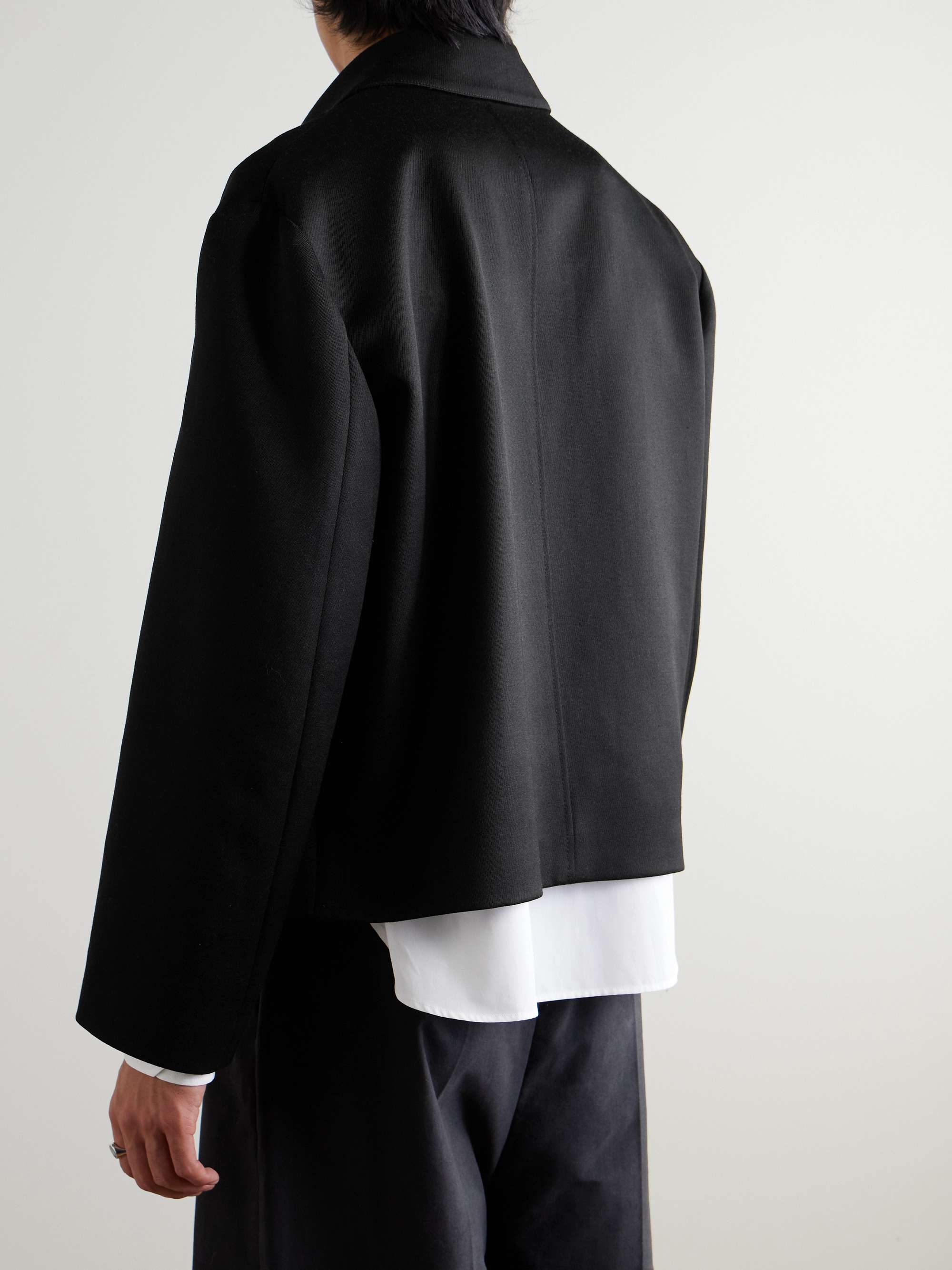 ≪超目玉★12月≫ Men for Jacket Wool-Twill Leather-Trimmed LOEWE | PORTER MR ジャケット・アウター