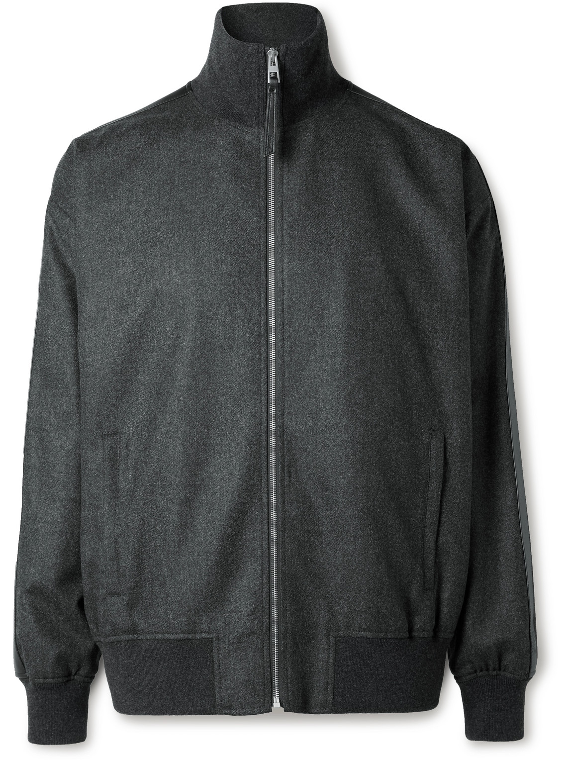 Wool and Cashmere-Blend Flannel Bomber Jacket