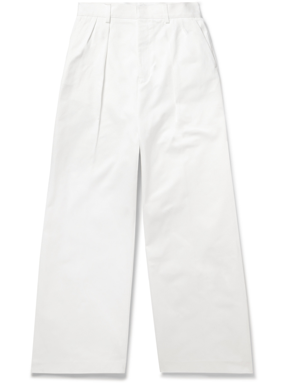 Loewe Straight-leg Pleated Jeans In White
