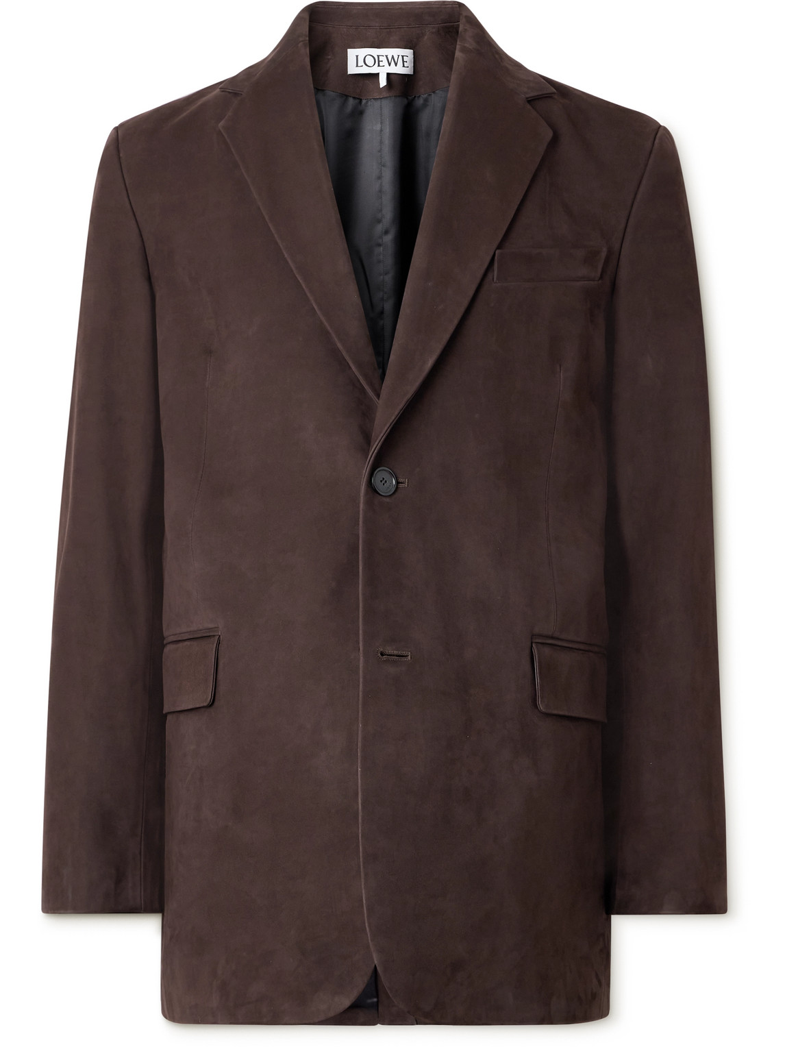 Loewe Nubuck Suit Jacket In Brown