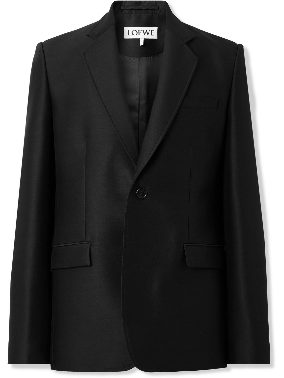 Grain de Poudre Wool and Silk-Blend Blazer