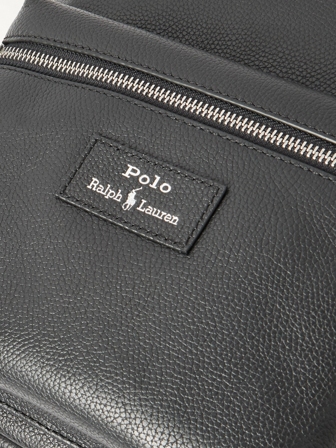 Polo Ralph Lauren Large Dome-shaped Backpack In Smooth Leather In Black
