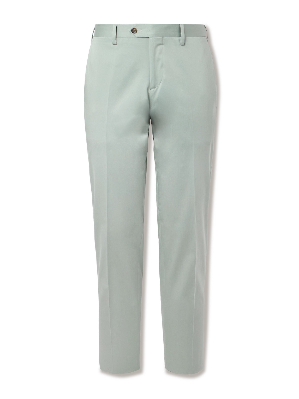 Straight-Leg Cotton-Blend Satin Suit Trousers