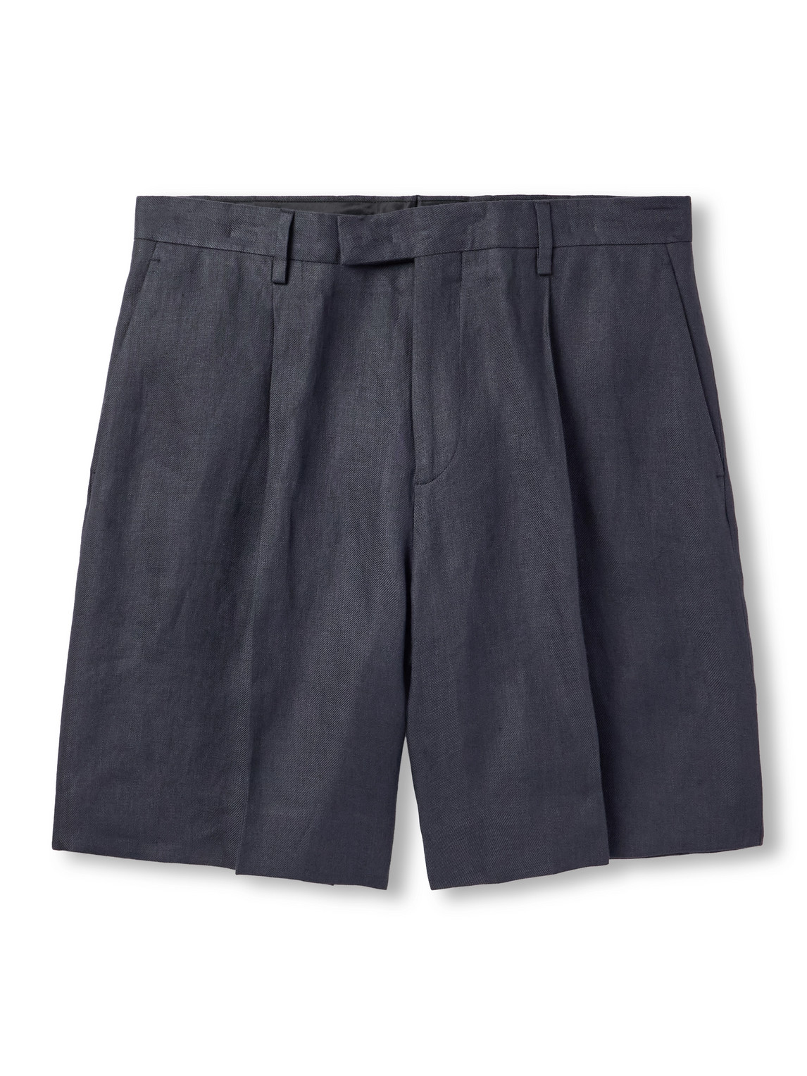 Aramis Straight-Leg Pleated Linen-Twill Bermuda Shorts