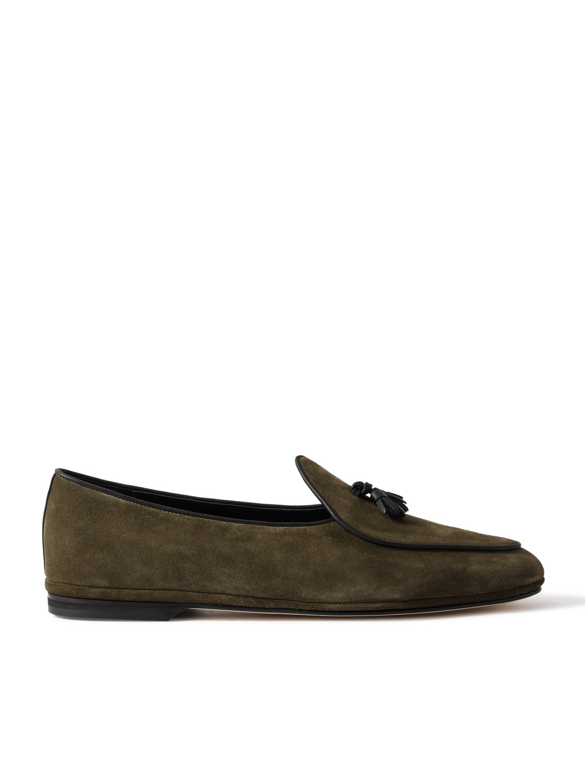 Marphy Tasselled Leather-Trimmed Suede Loafers