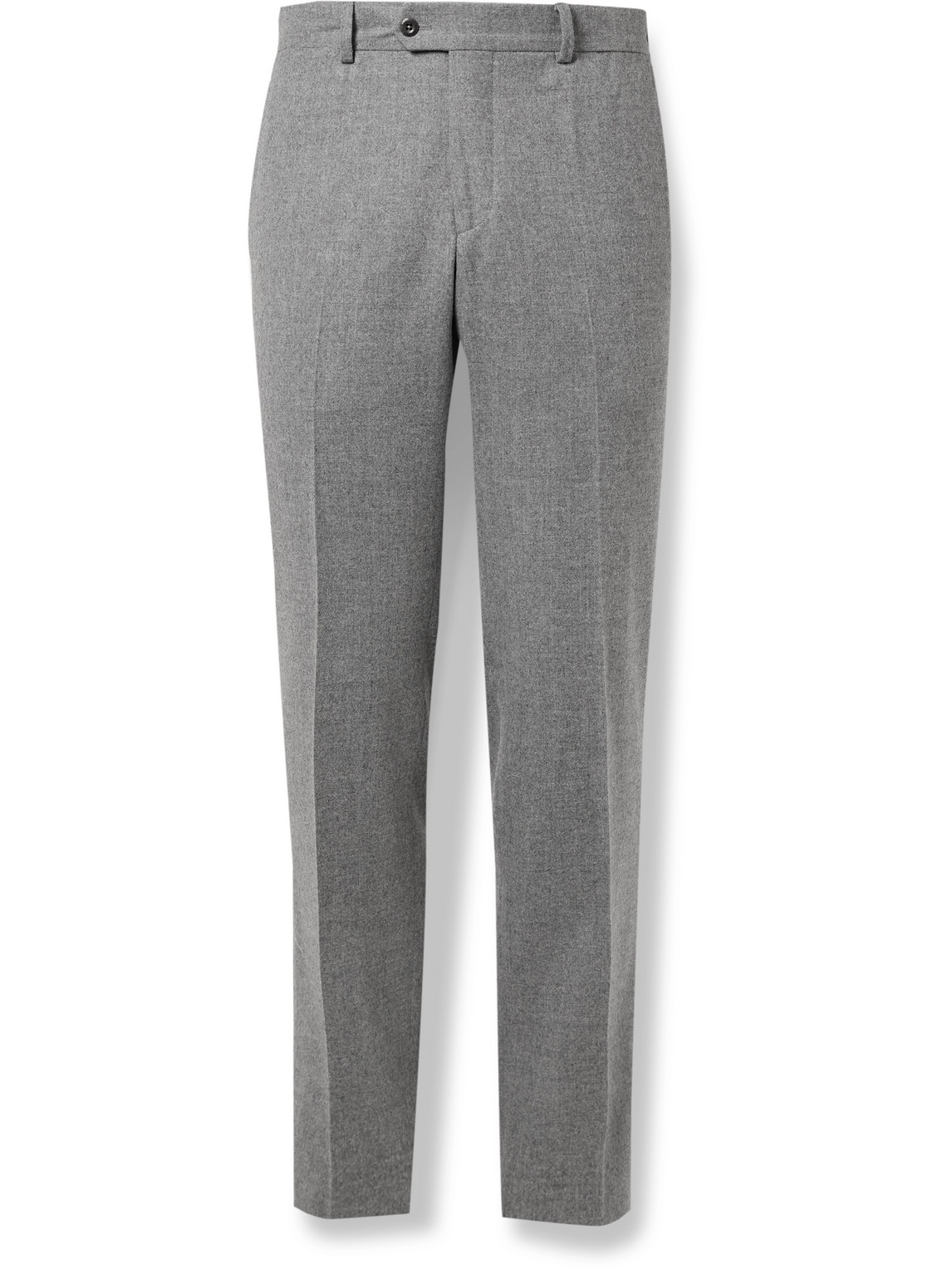 Modluca Straight-Leg Pleated Wool-Flannel Trousers