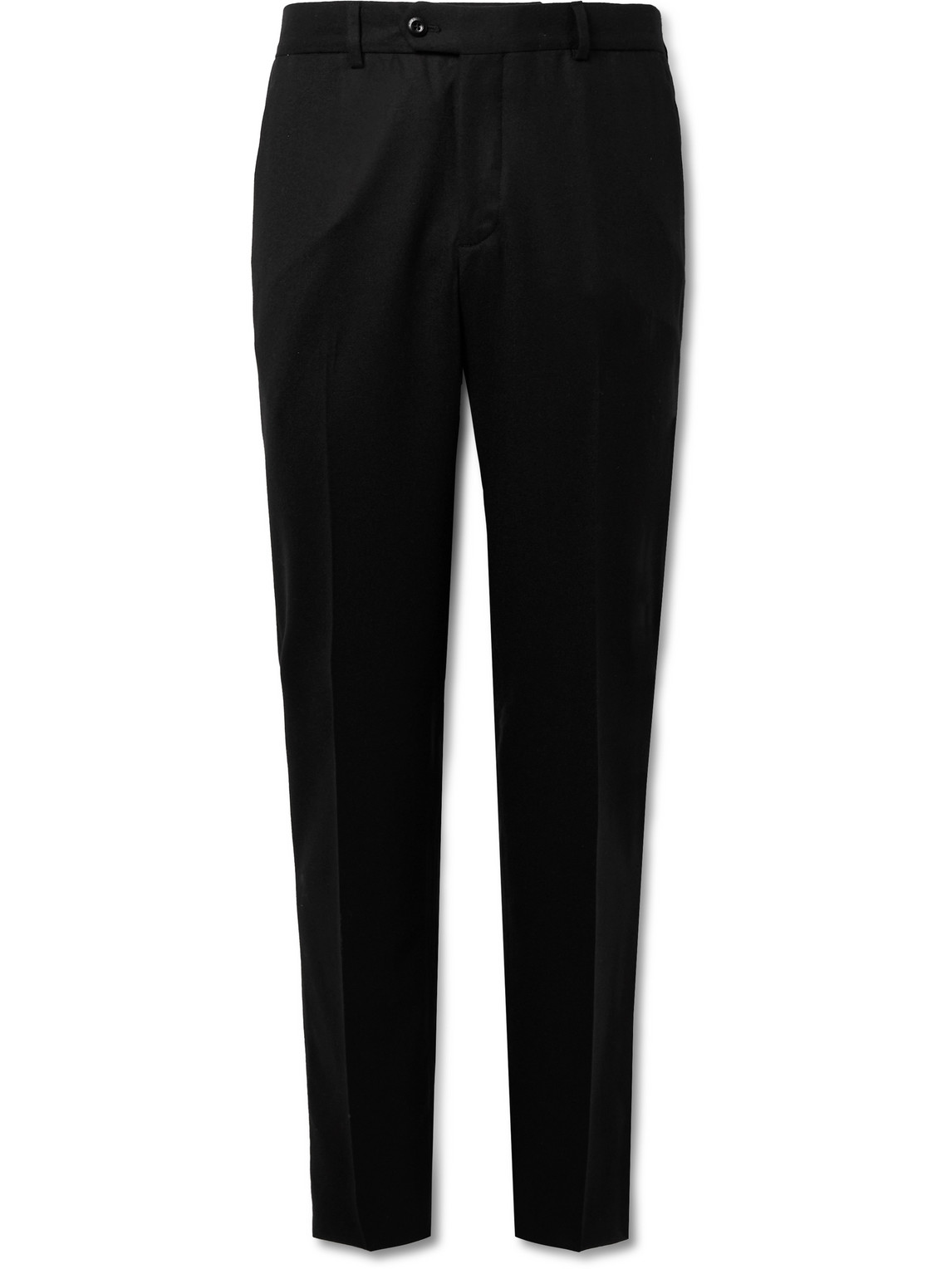 Modluca Straight-Leg Pleated Wool-Flannel Trousers