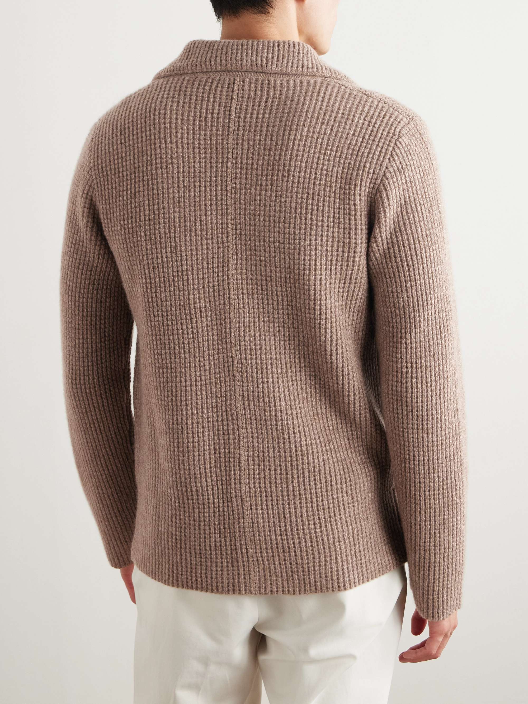 RUBINACCI Cardigan aus Kaschmir in Waffelstrick