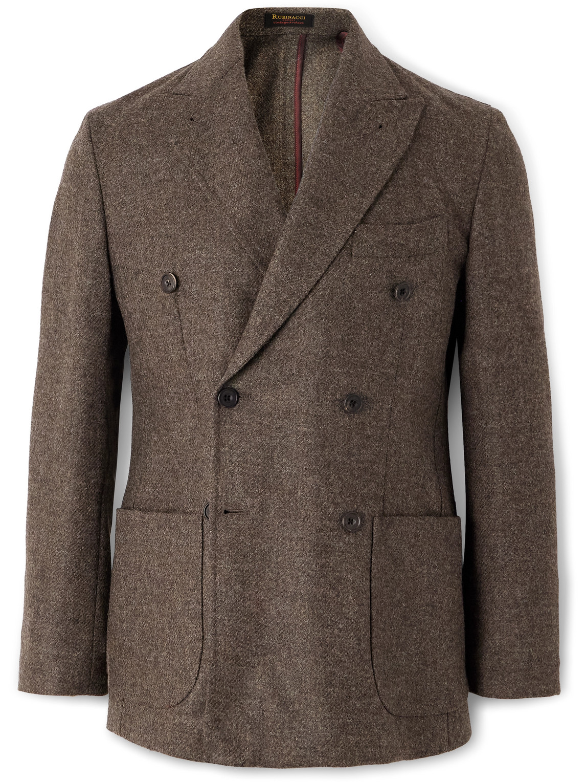 Double-Breasted Wool-Flannel Blazer