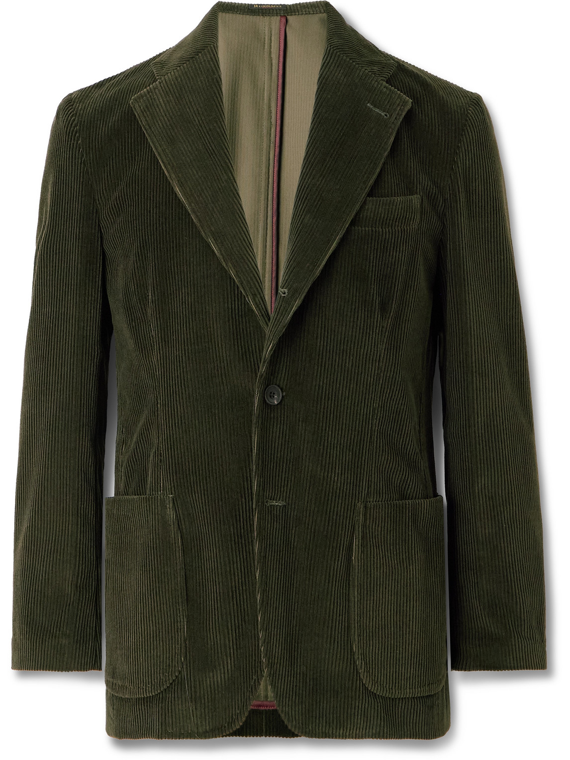 Rubinacci Cotton-corduroy Suit Jacket In Green