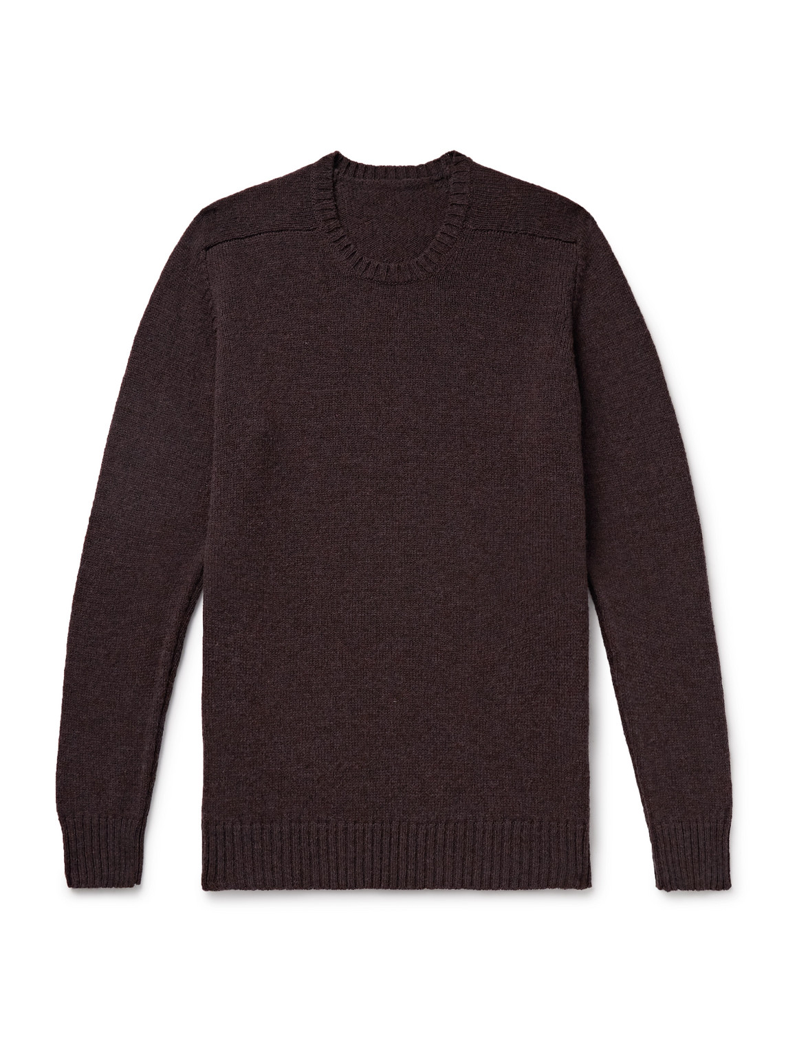 Anderson & Sheppard Shetland Wool Sweater In Brown